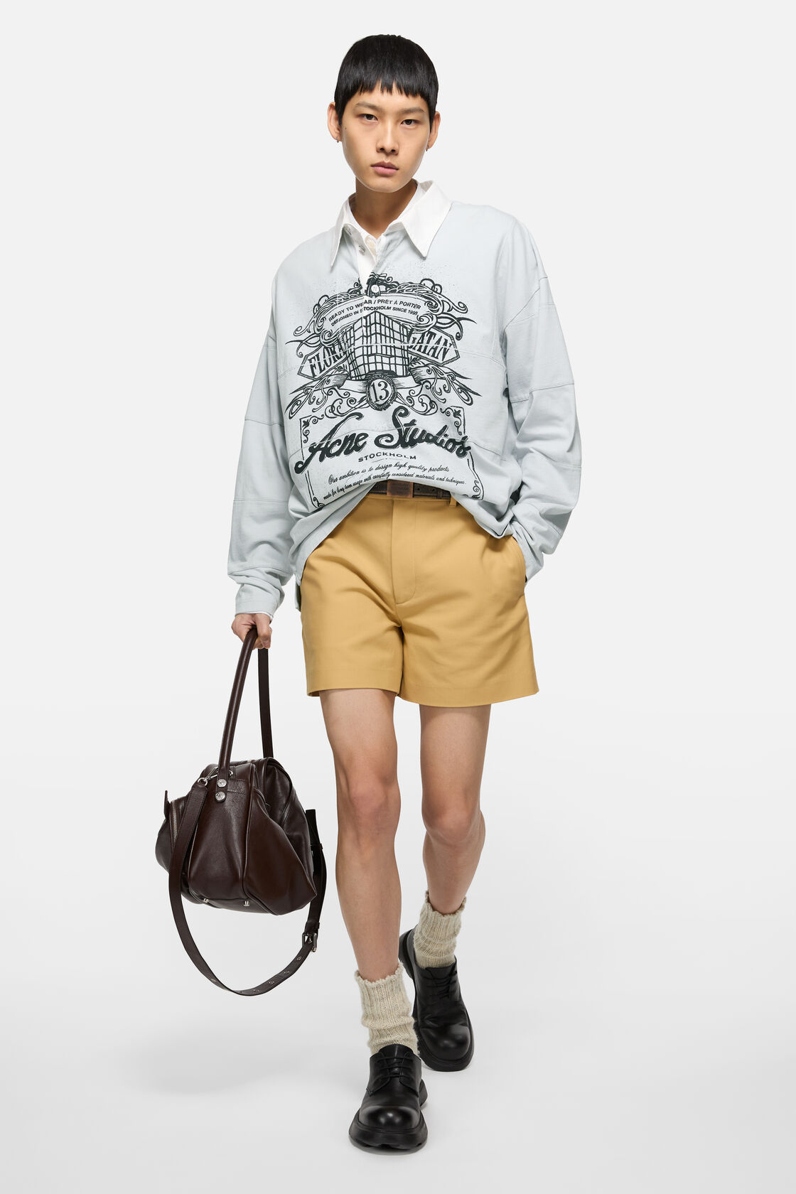 Satin shorts, Sand beige, 2000x