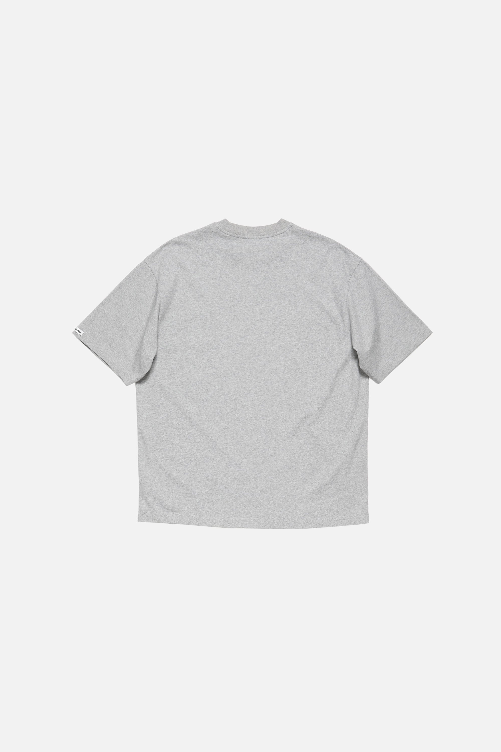 Acne Studios - Satin logo t-shirt - relaxed - Grey Melange