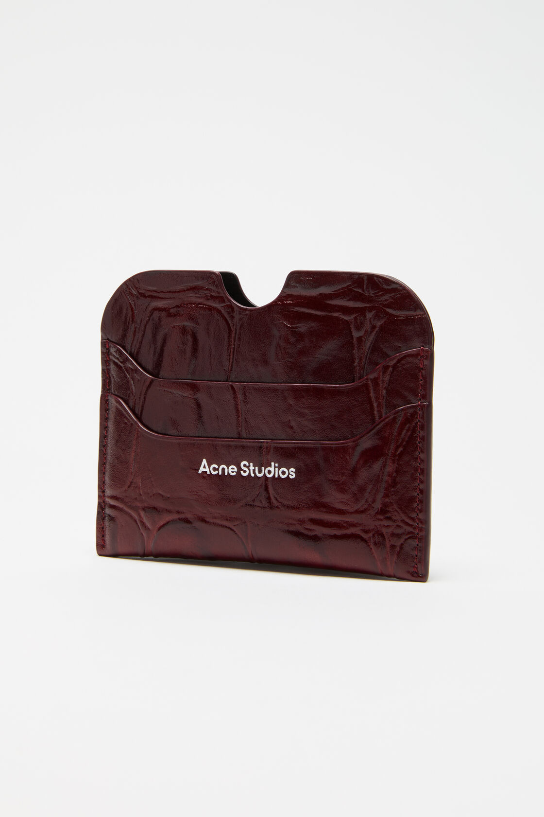 Leather card holder, Burgundy, 2000x