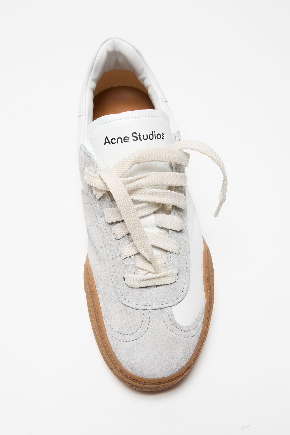 Lace-up sneakers, White/brown, 2000x