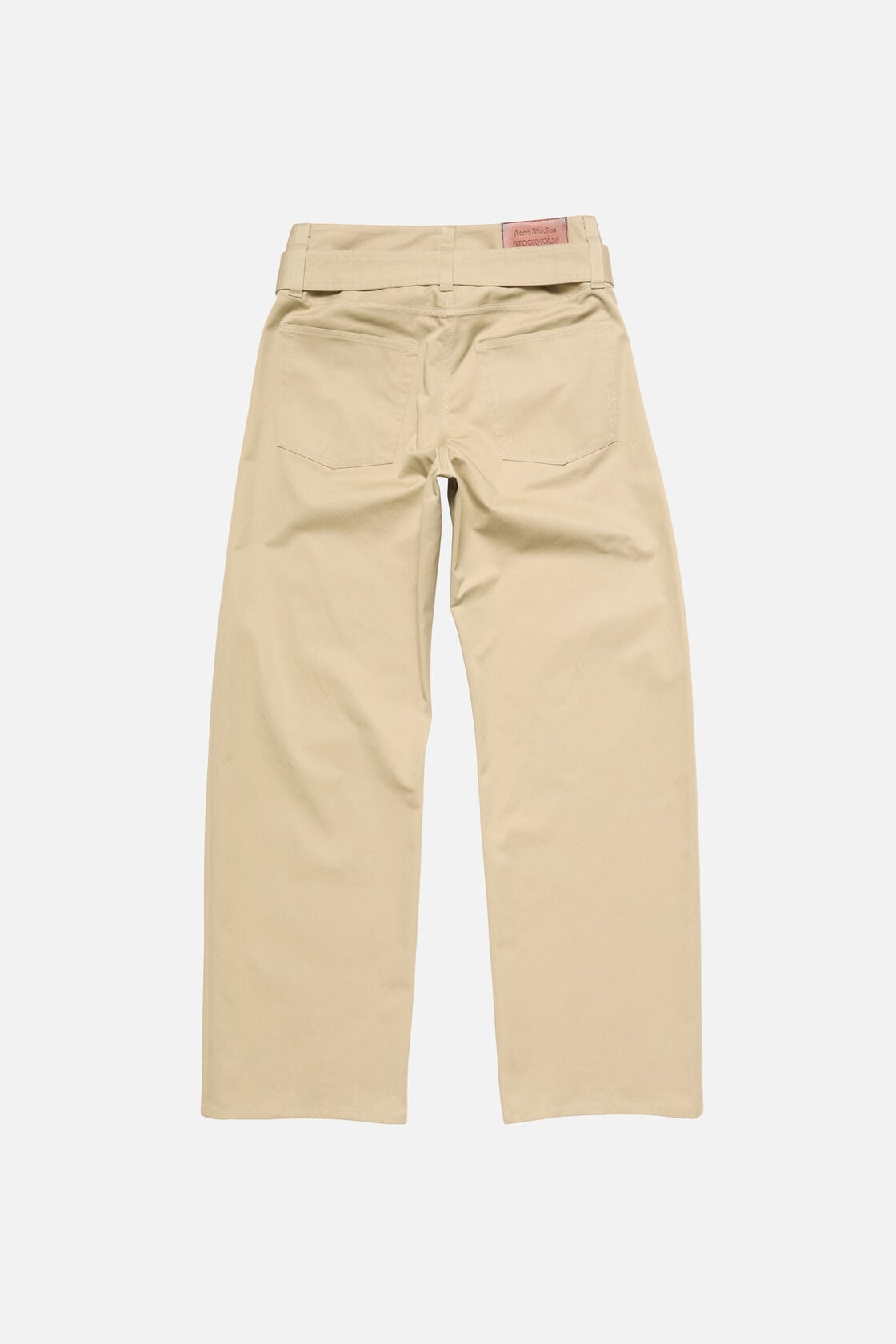 Twill trousers with belt, Pale beige, 2000x