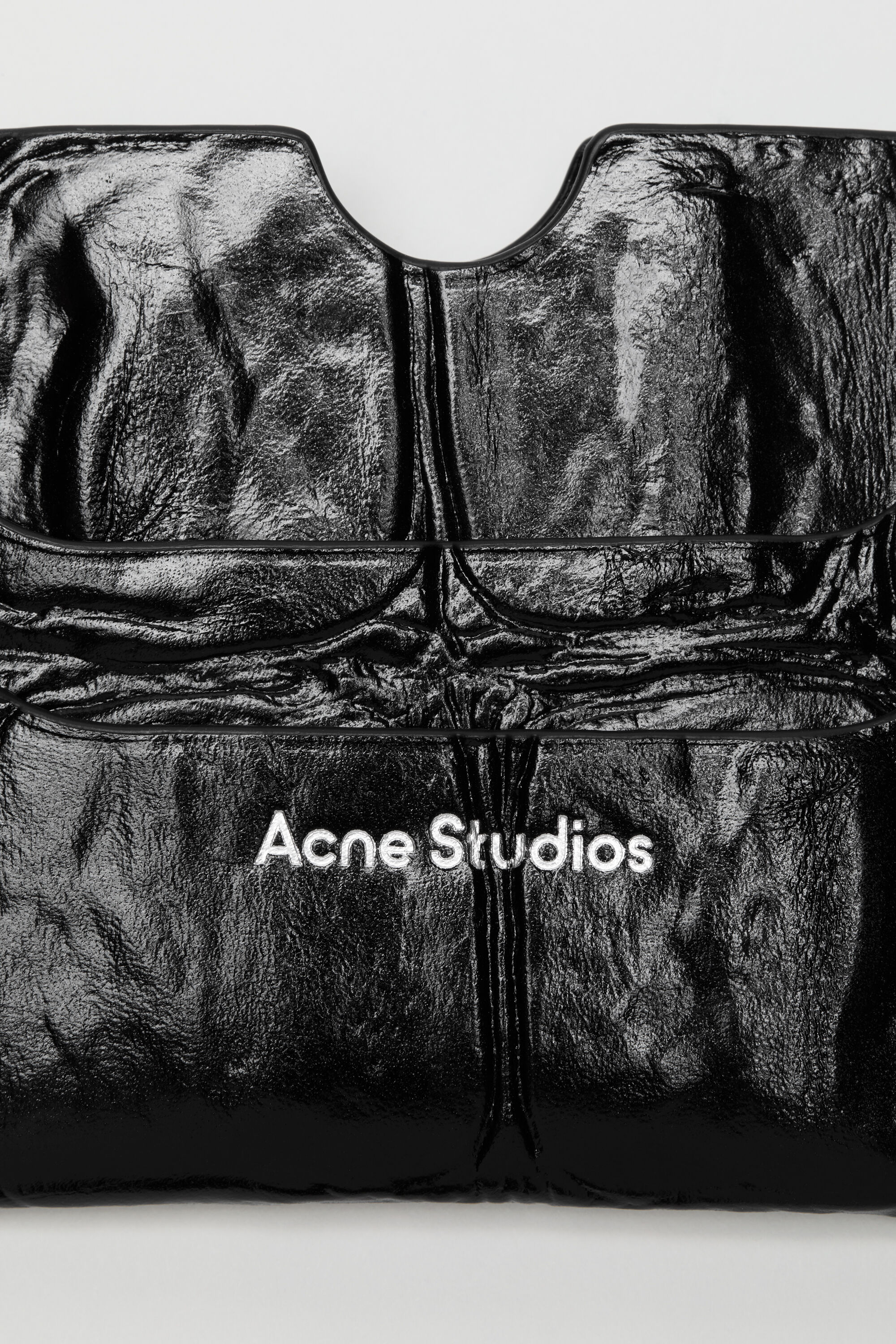 acne studios ドキュメントホルダー Acne Studios - レザーカードホルダー - ブラック