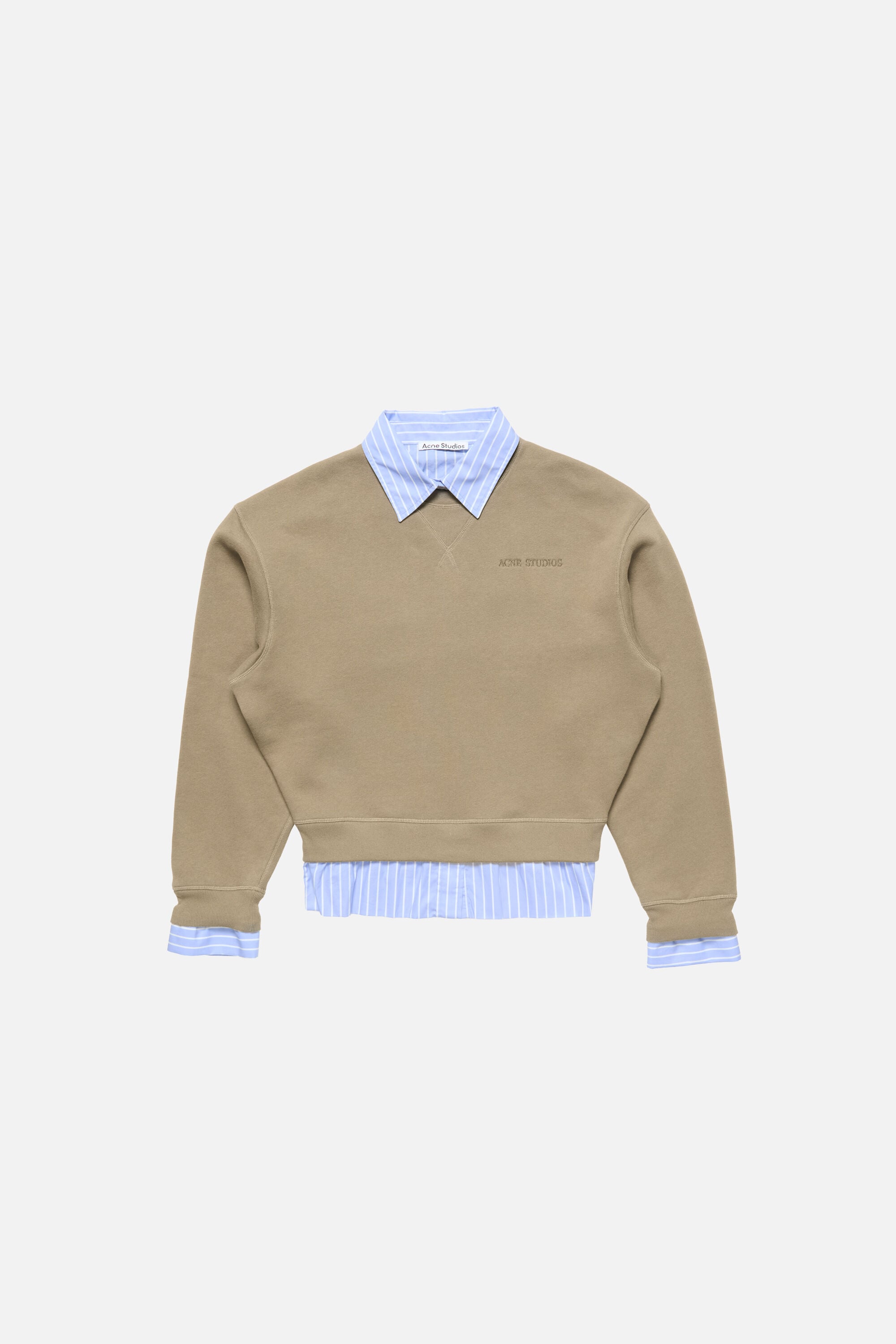 Acne Studios - Layered sweatshirt - Beige/blue