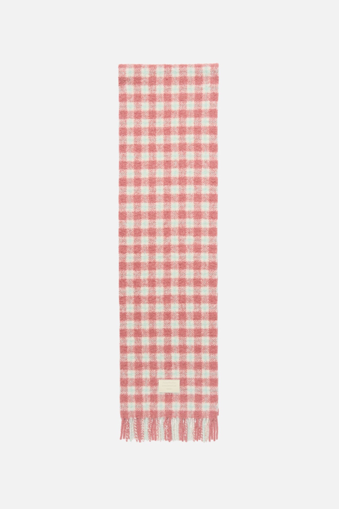 Checked logo scarf, Pink/blue, 2000x