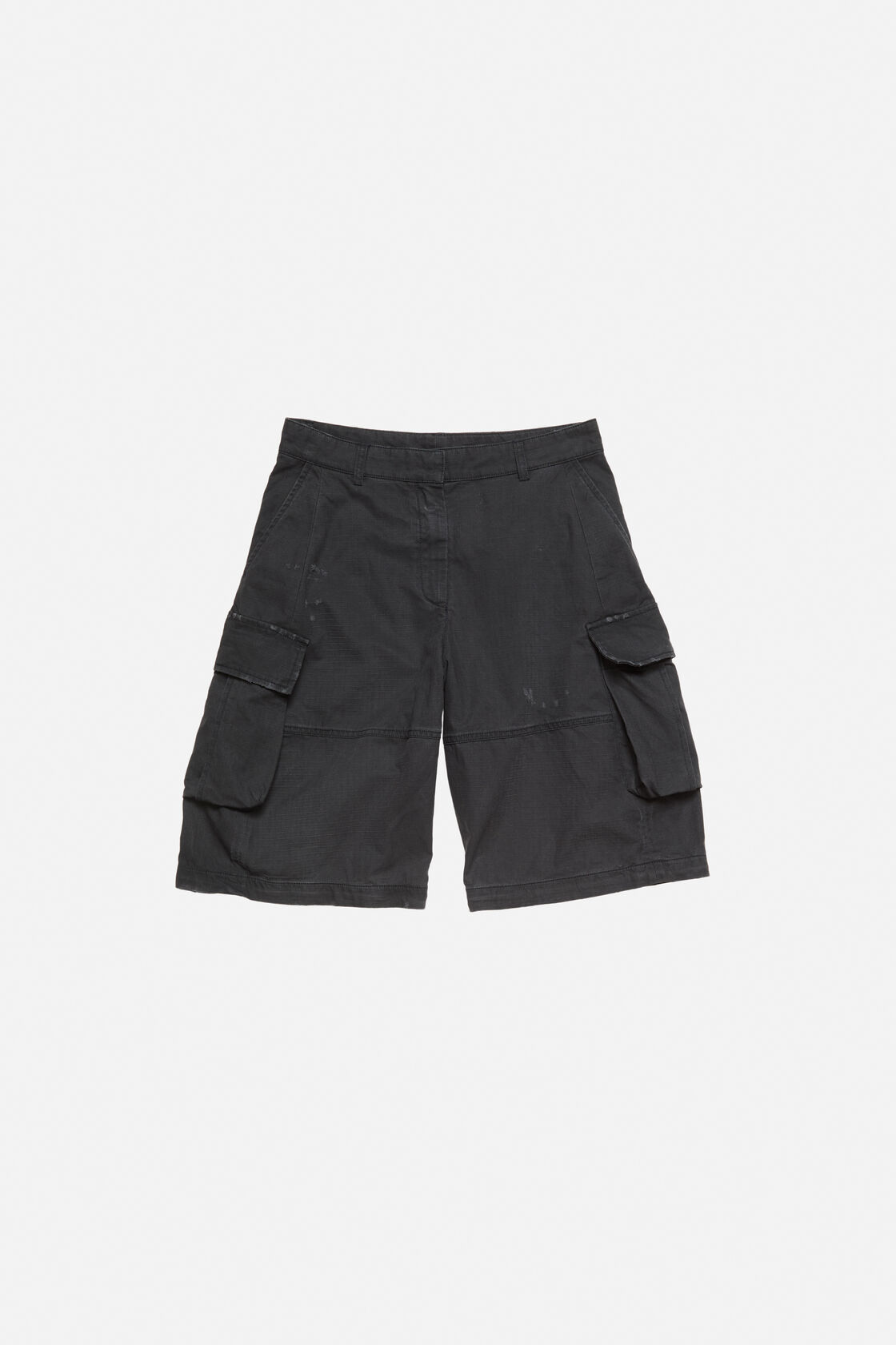 コーティングカーゴトラウザーズ, ブラック, 2000x