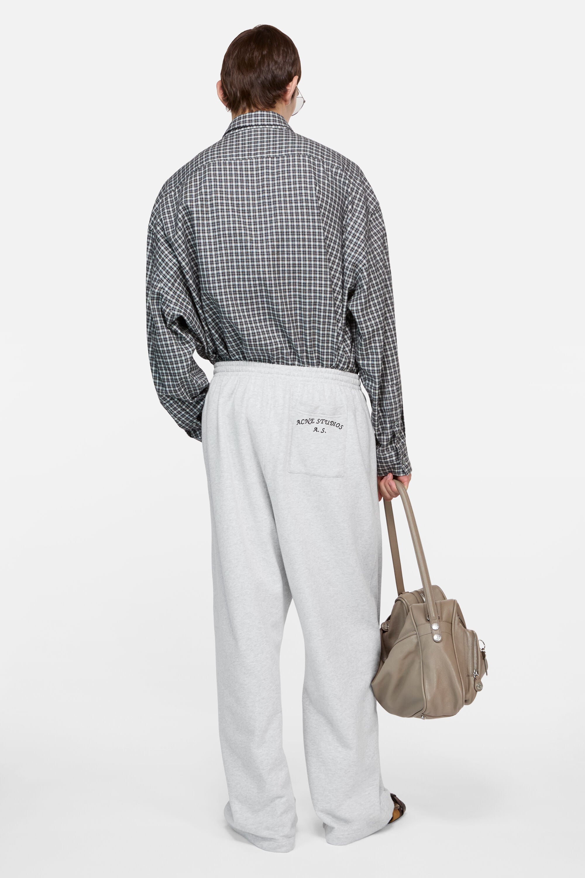 Acne Studios - フランネルボタンアップシャツ - ブラック/ホワイト