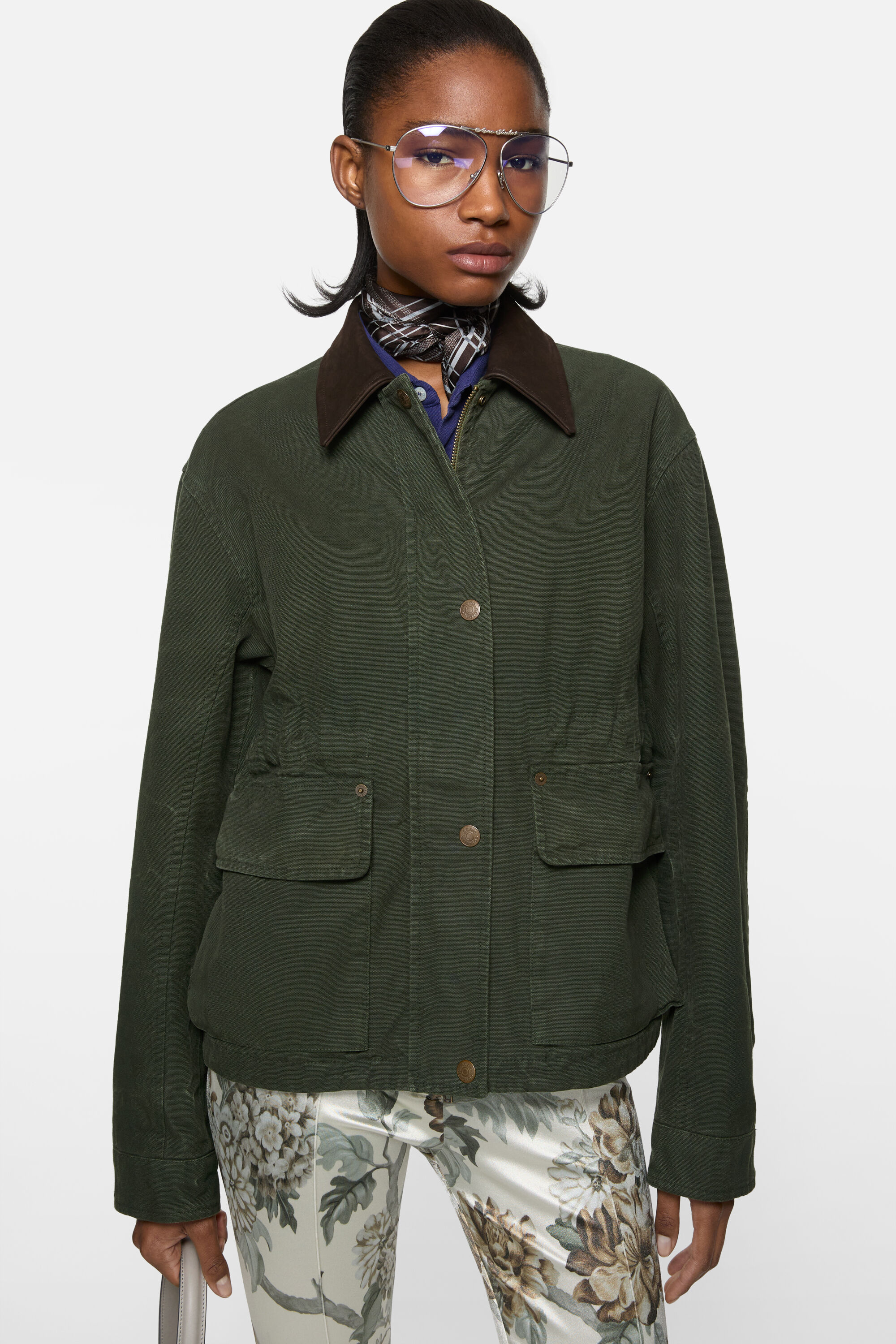 Acne Studios - Washed canvas blouson jacket - Dark green
