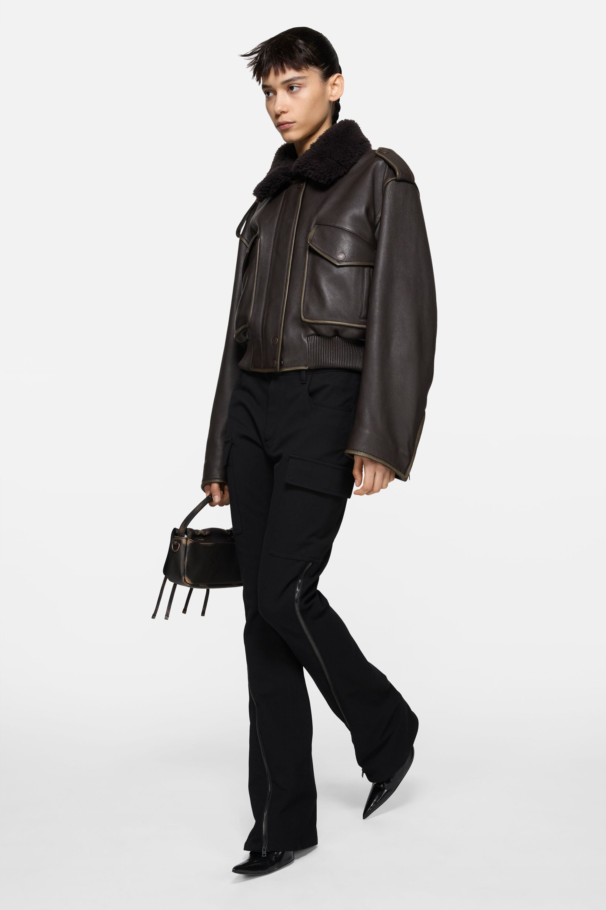 Acne Studios - Stretch zip trousers - Black