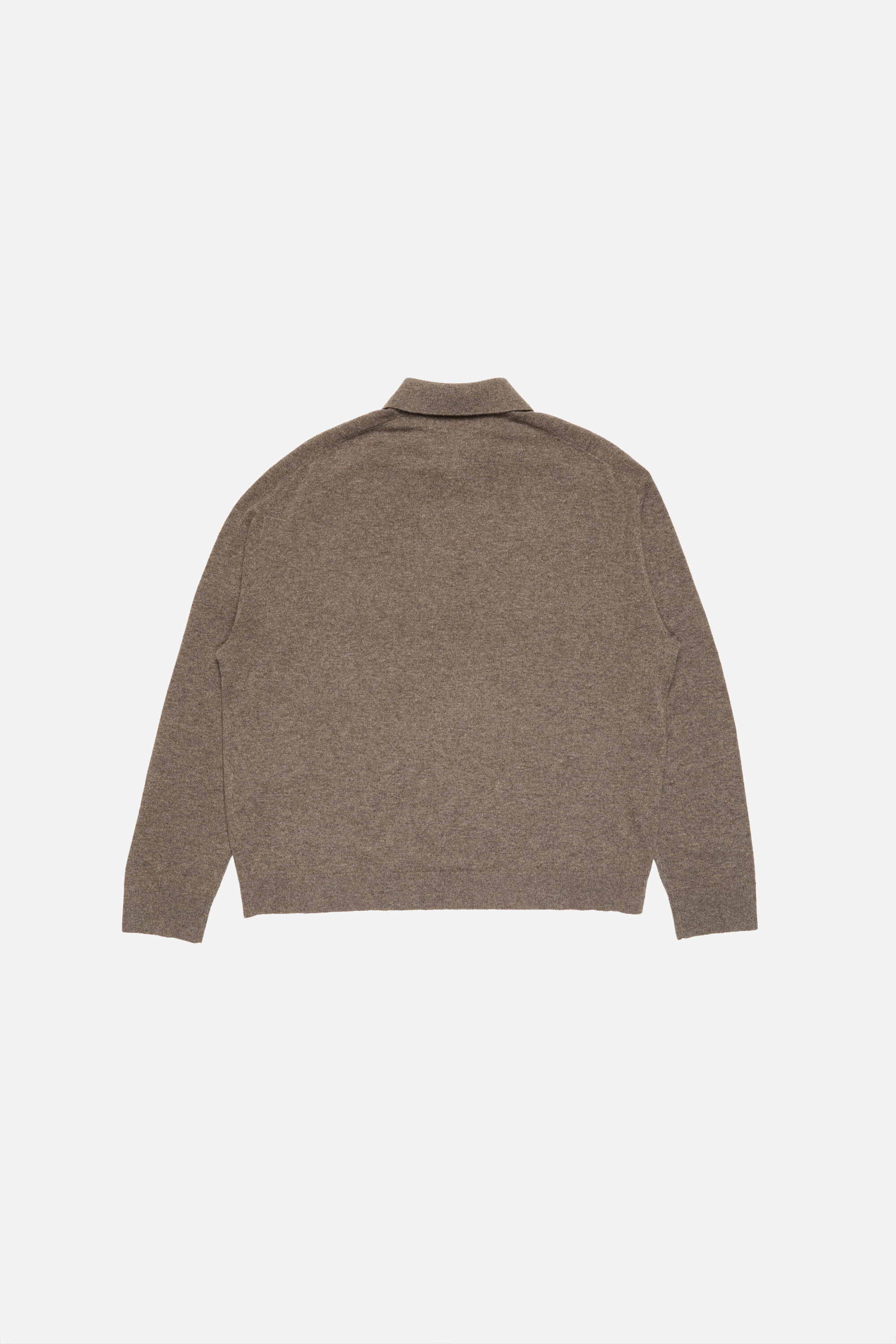 Acne Studios - Wool knit polo - Brown melange