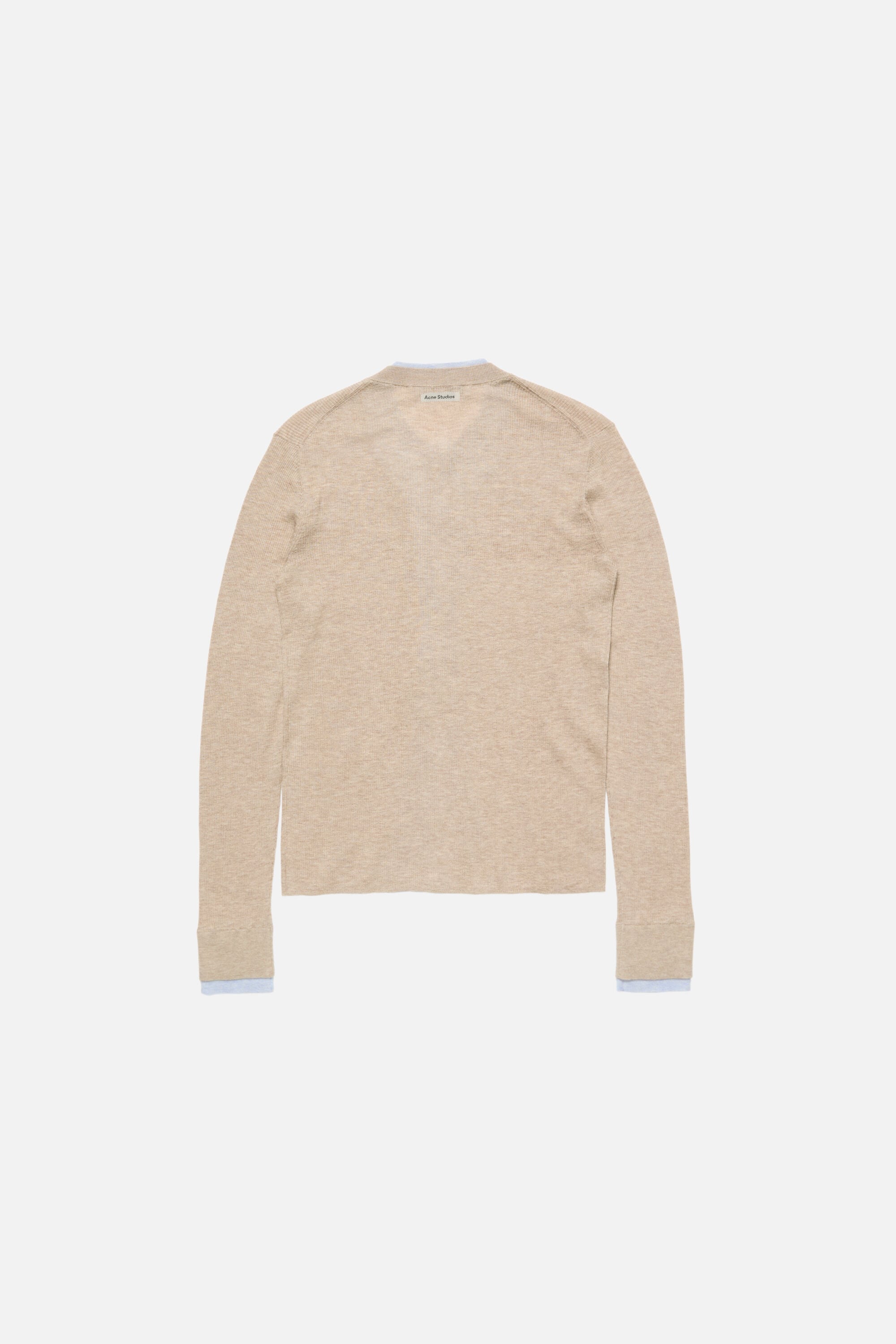 Acne Studios - レイヤードシルクウールカーディガン - ベージュ