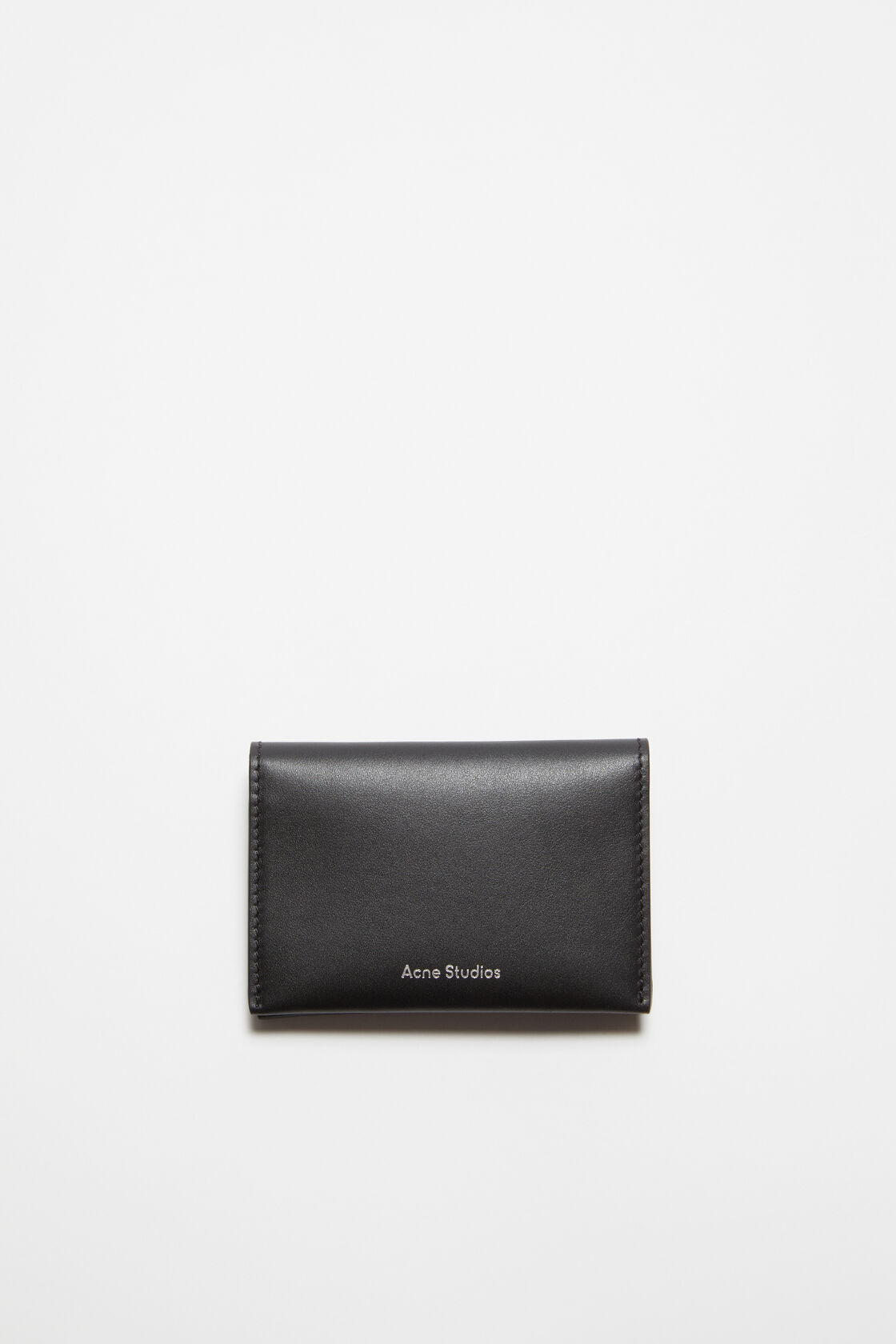 Folded leather wallet, Black, 2000x
