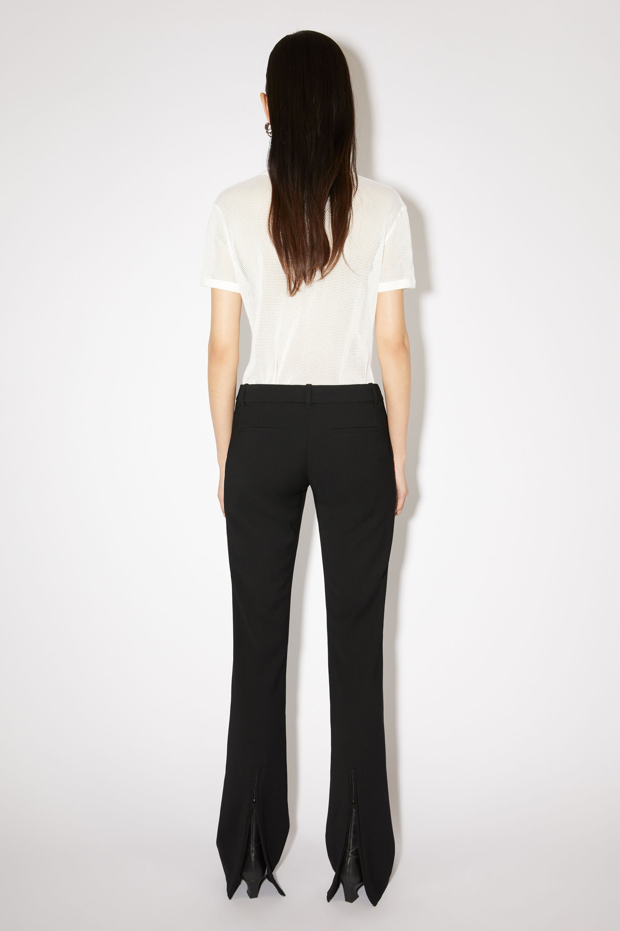 아크네 스튜디오 Acne Studios Tailored wool blend trousers - Black
