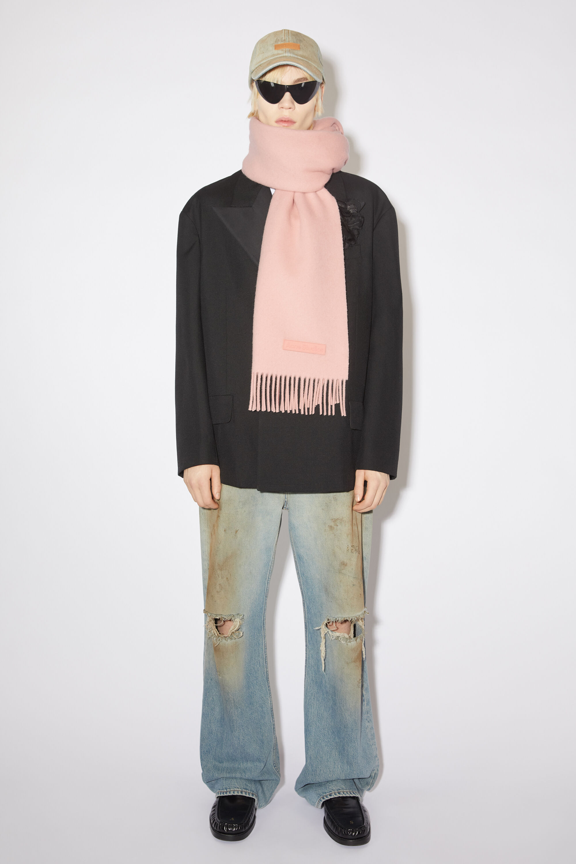 B品セール Acne Studios リッチウールフリンジスカーフ - ナロー
