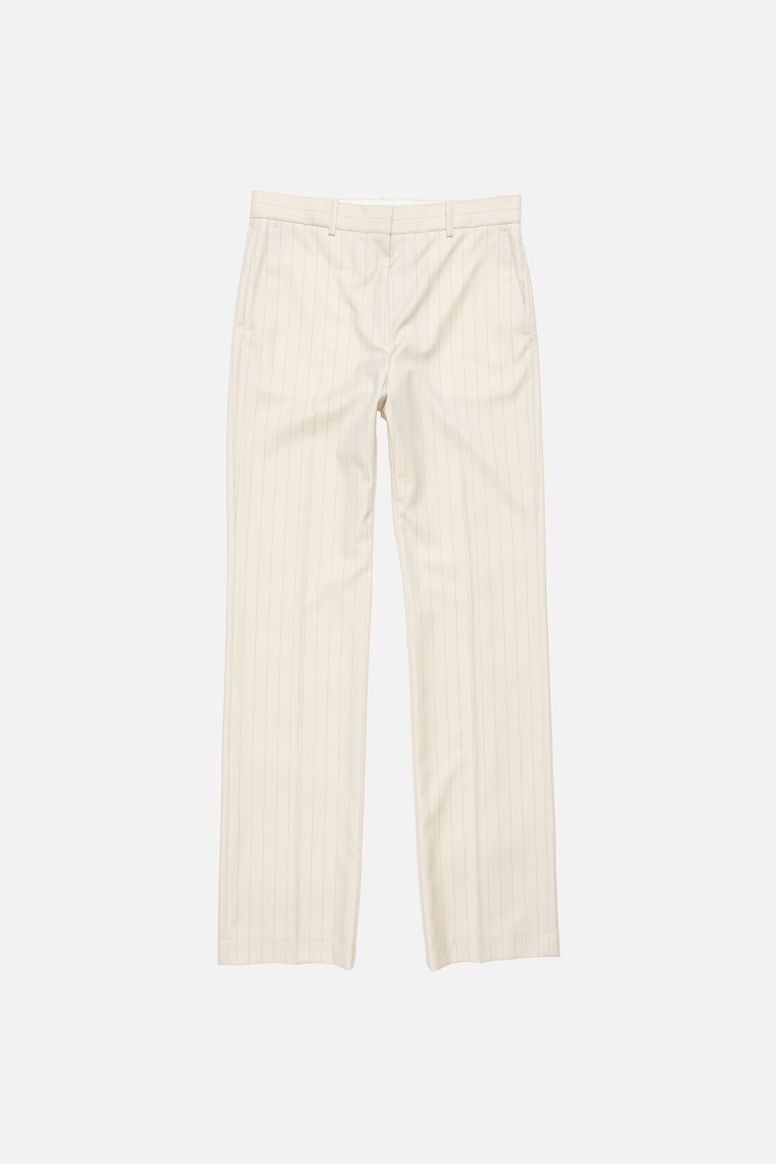 Wool pinstripe trousers, Cream beige, 2000x