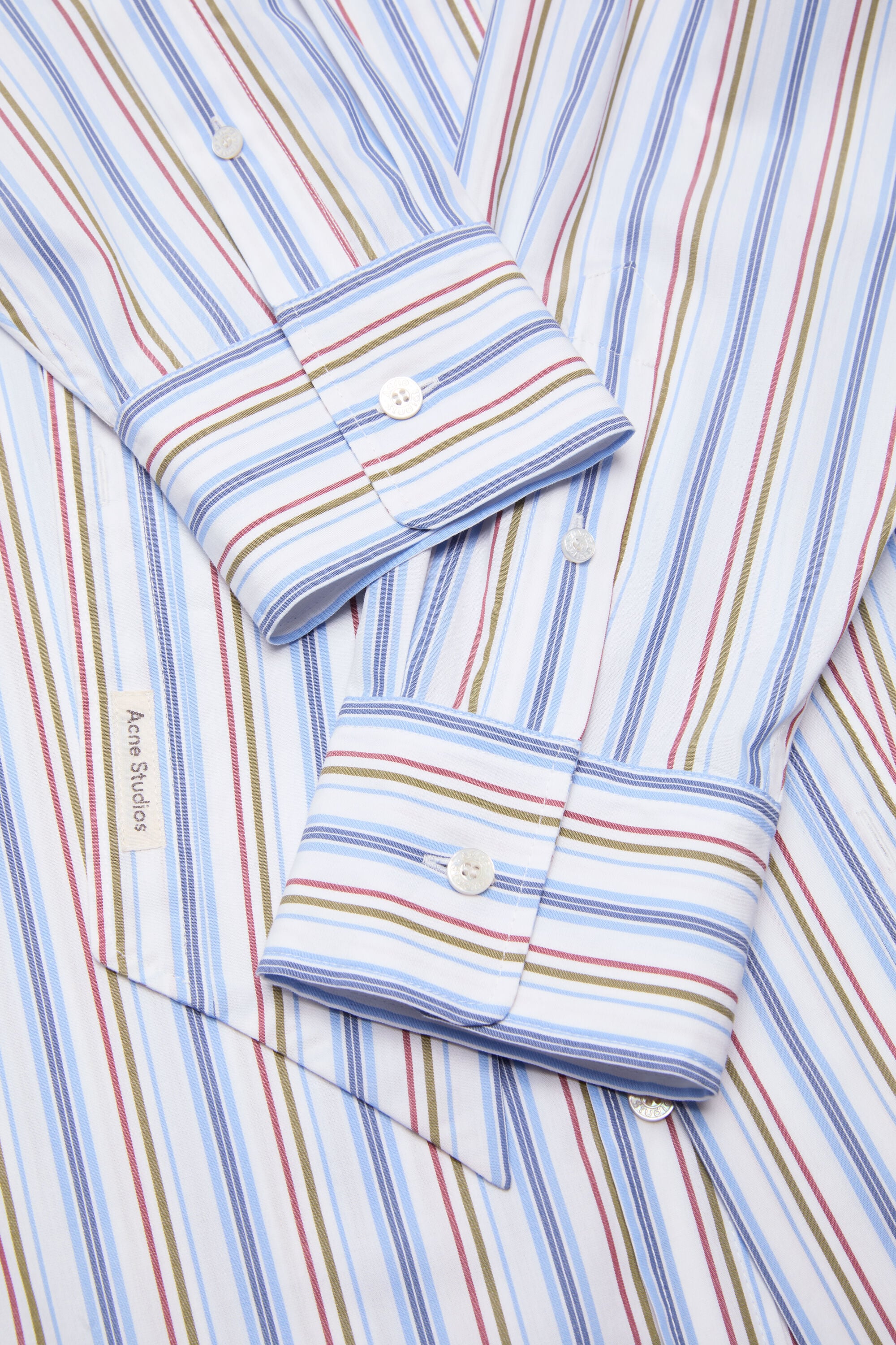 Acne Studios - ストライプシャツドレス - ブルー/レッド