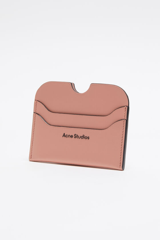 Acne Studios - レザーカードホルダー - サーモンピンク