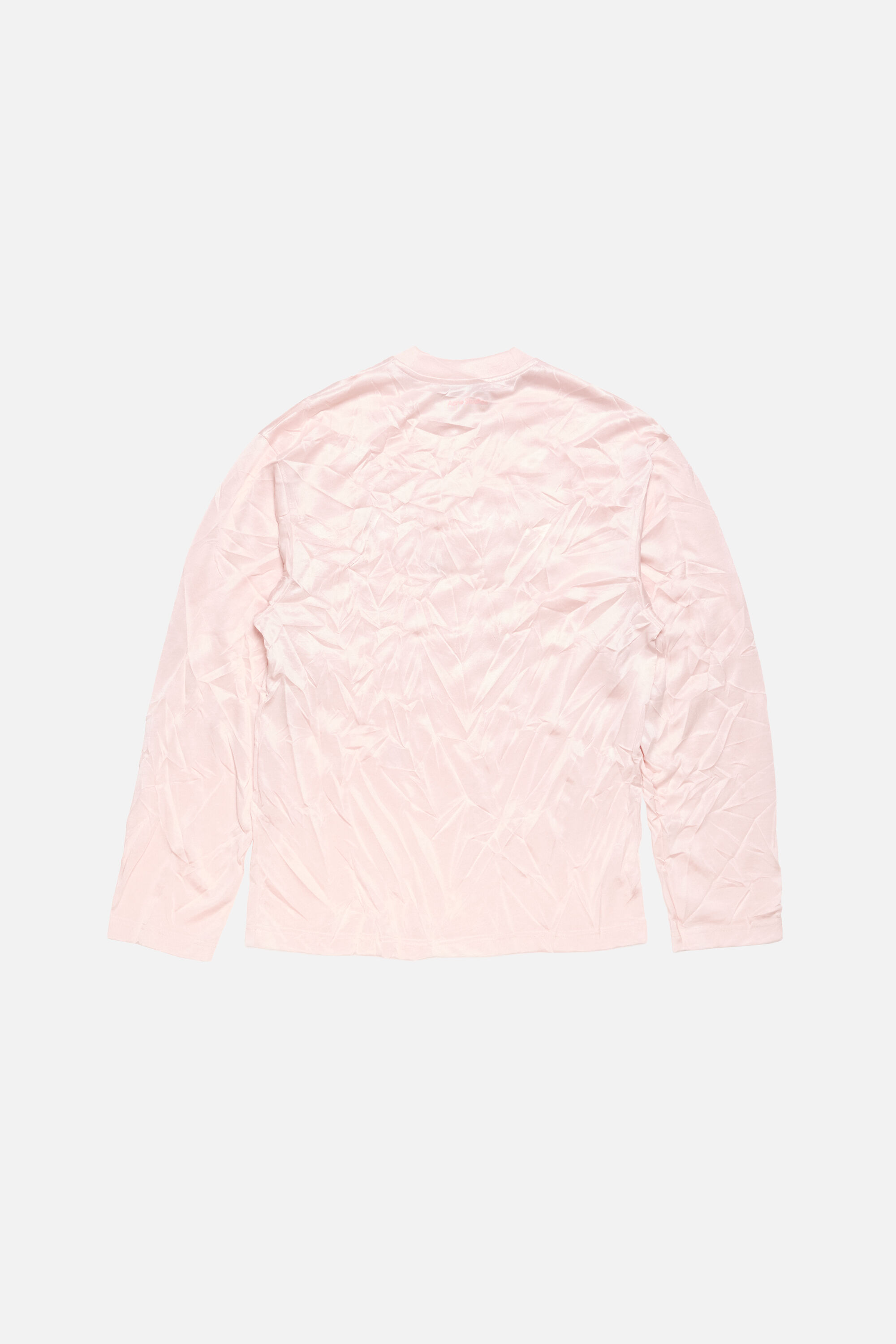 Acne Studios - Crinkled graphic t-shirt - Powder pink