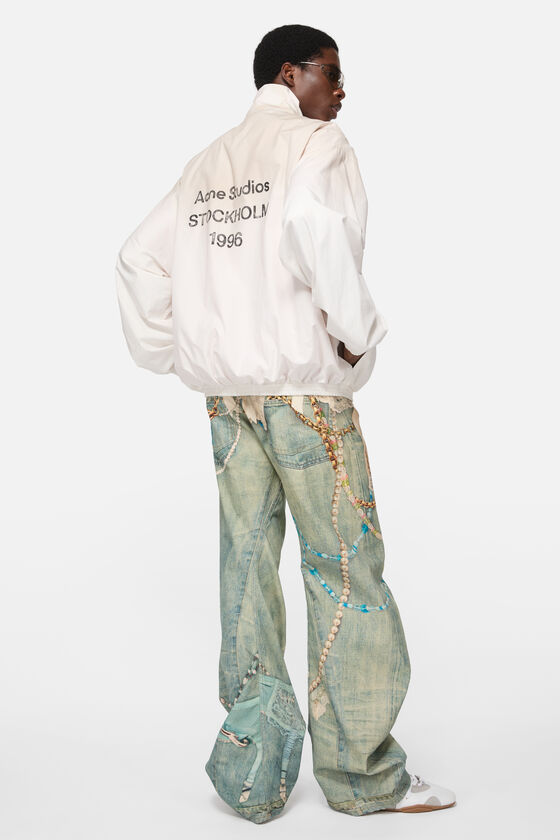 Acne Studios - Logo zipper jacket - Dusty white