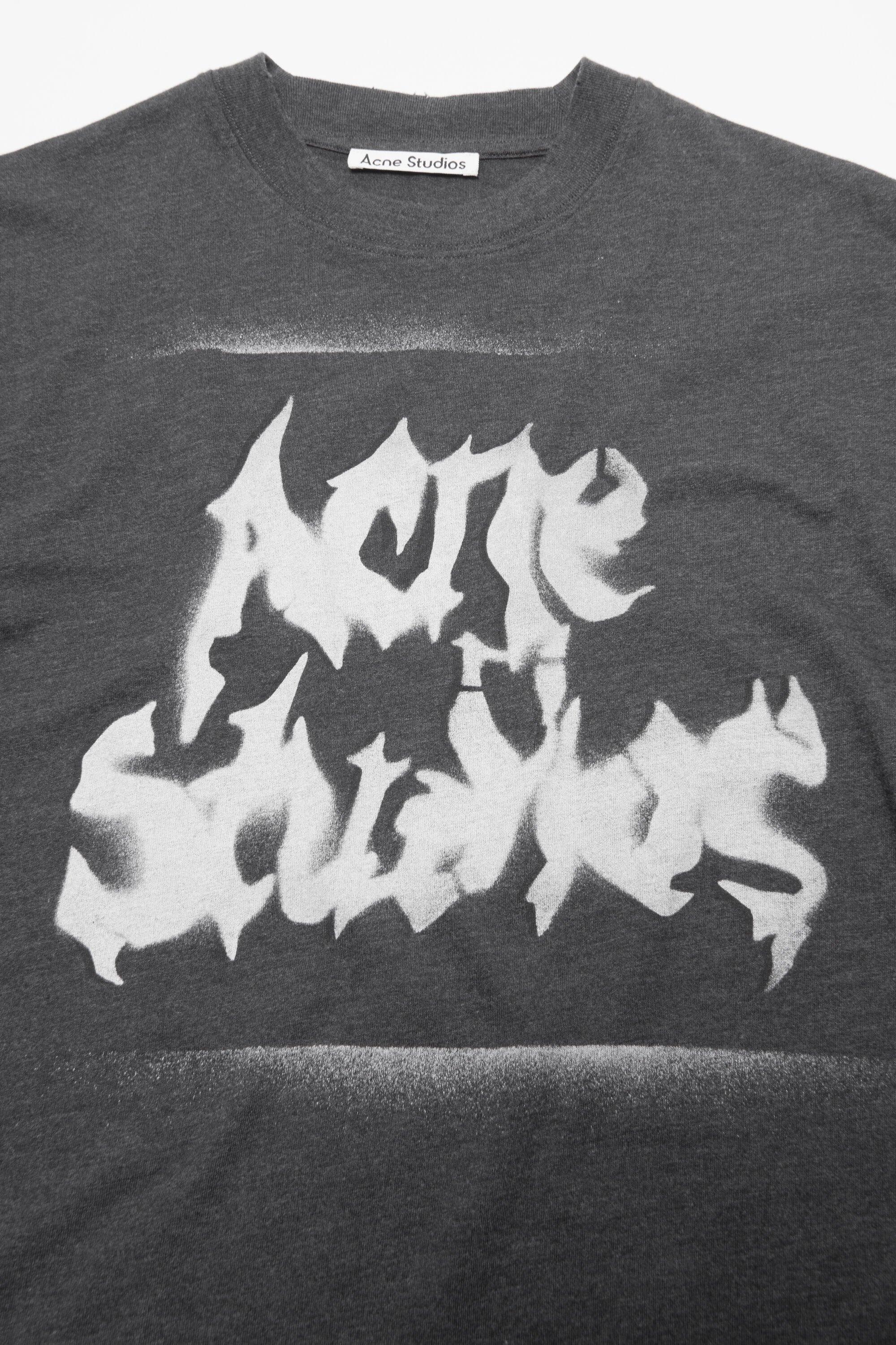 Acne Studios - Gothic logo t-shirt - Faded black