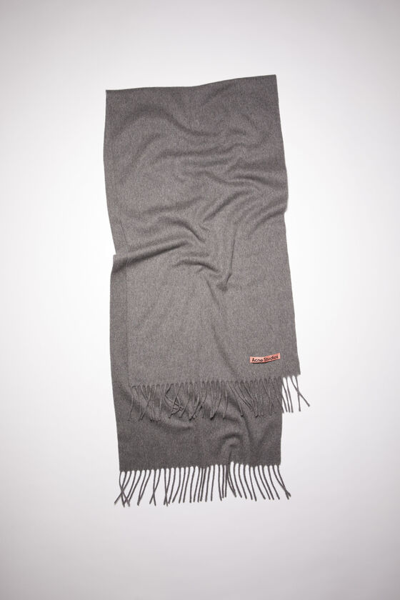 Studios - fringe scarf - Narrow - Grey Melange