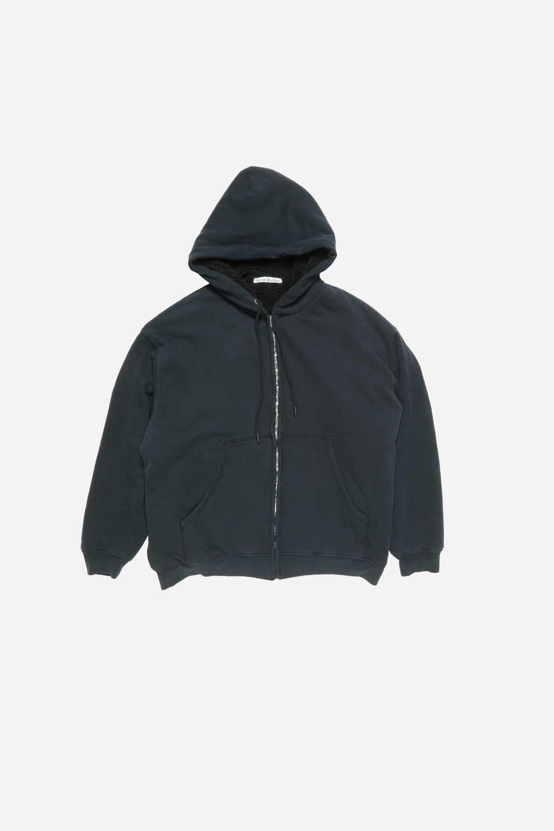 Vintage fleece logo hoodie, Faded black, 2000x
