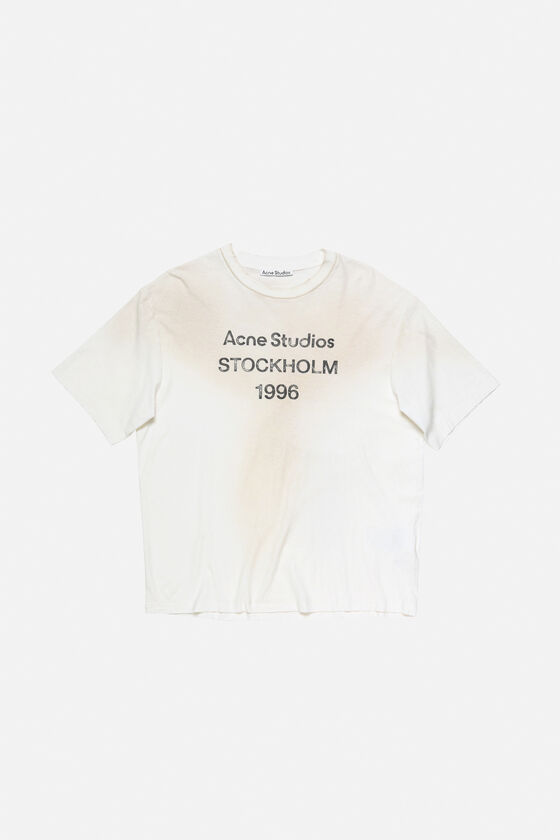 Acne Studios - ロゴTシャツ - リラックスフィット - ダスティホワイト
