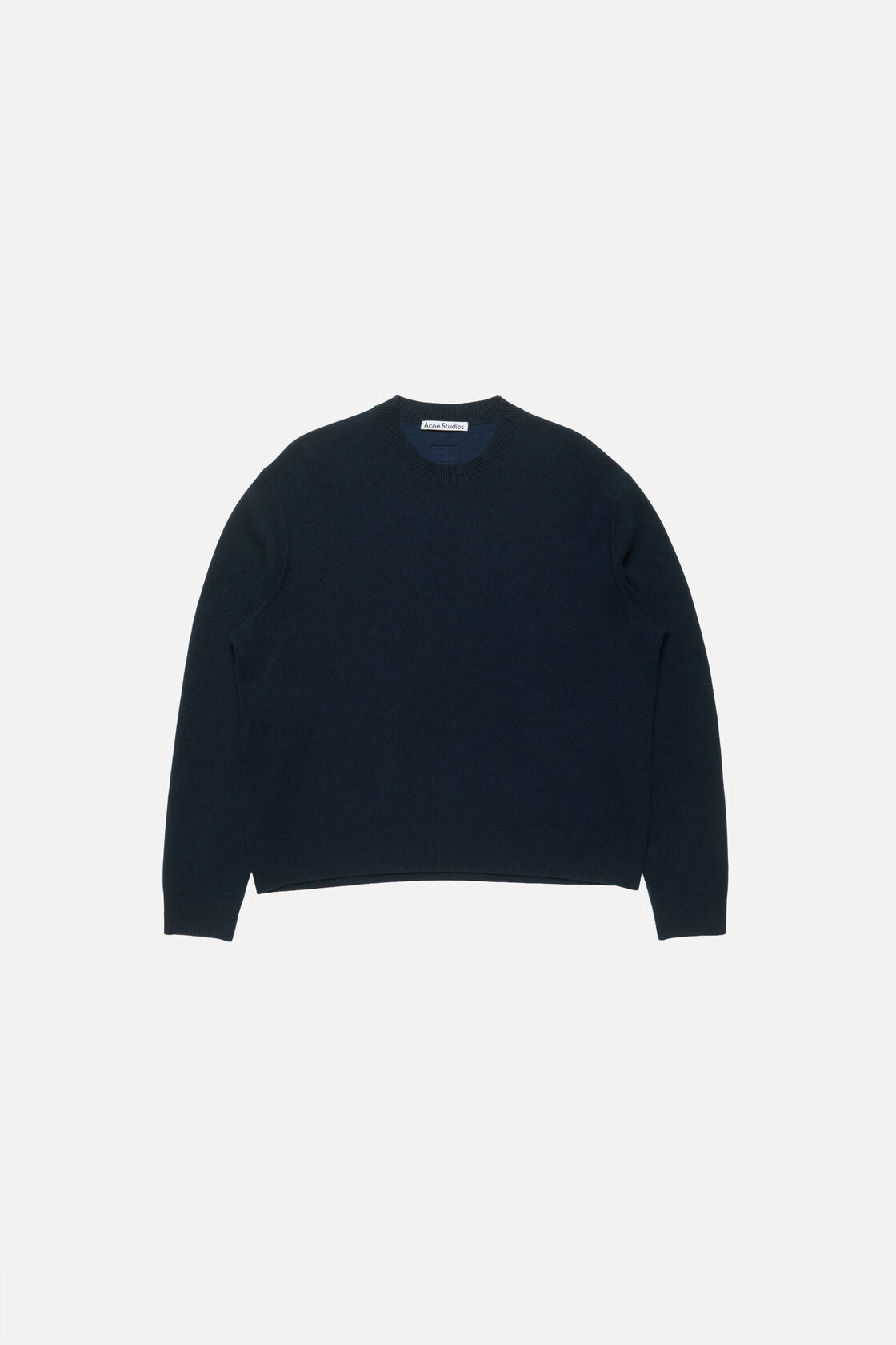Cashmere sweater with logo, Ink blue, 2000x