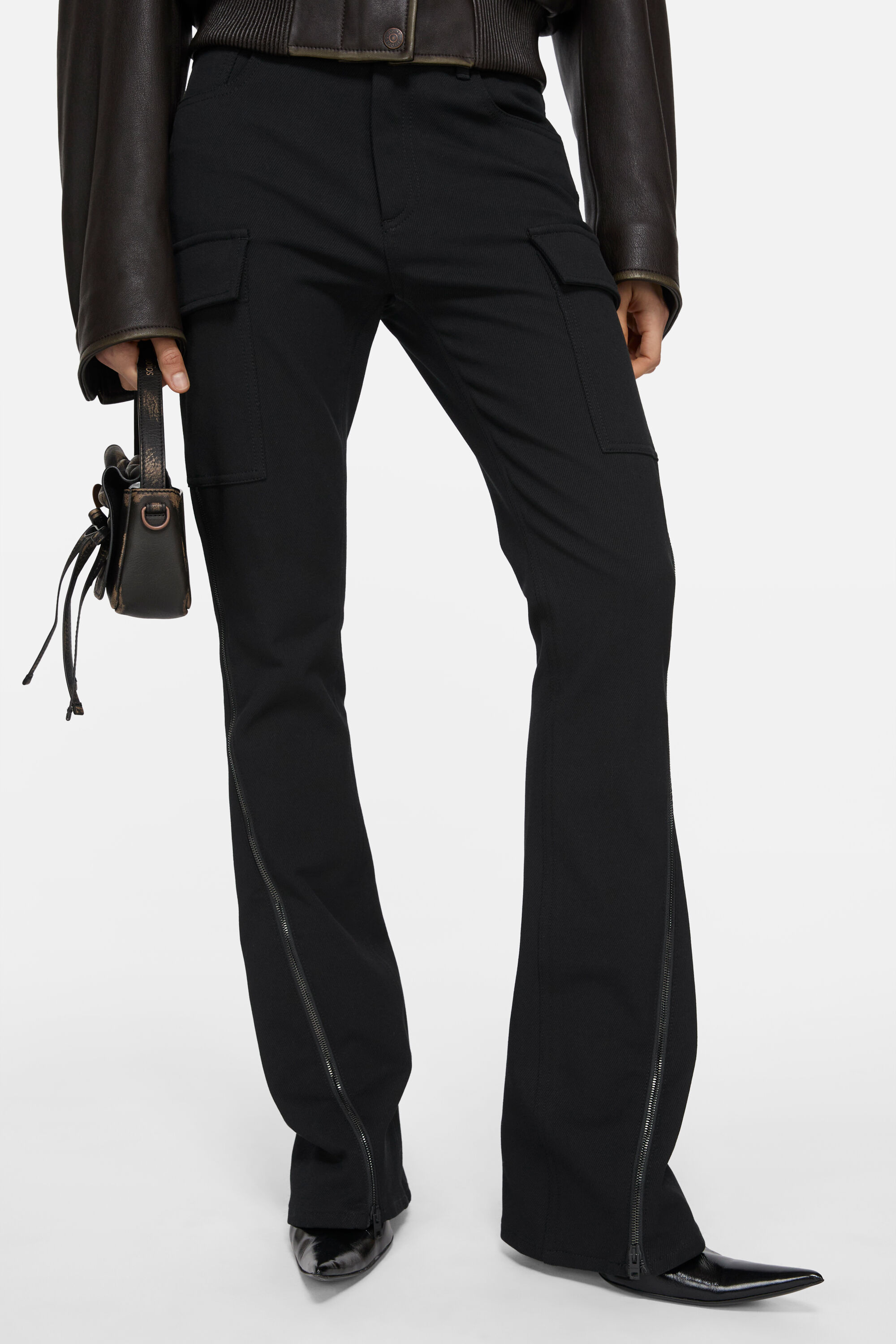 Acne Studios - Stretch zip trousers - Black