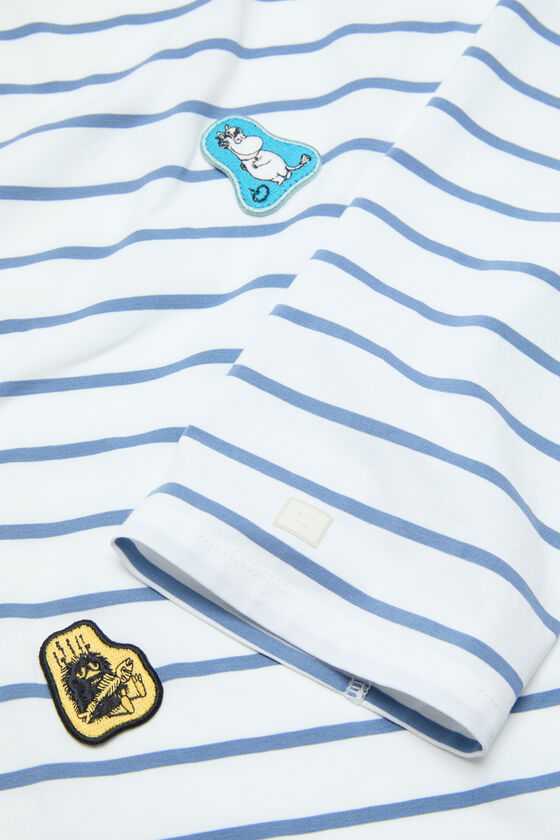 Long sleeve t-shirt - Acne Studios x Moomin, White/blue, 2000x