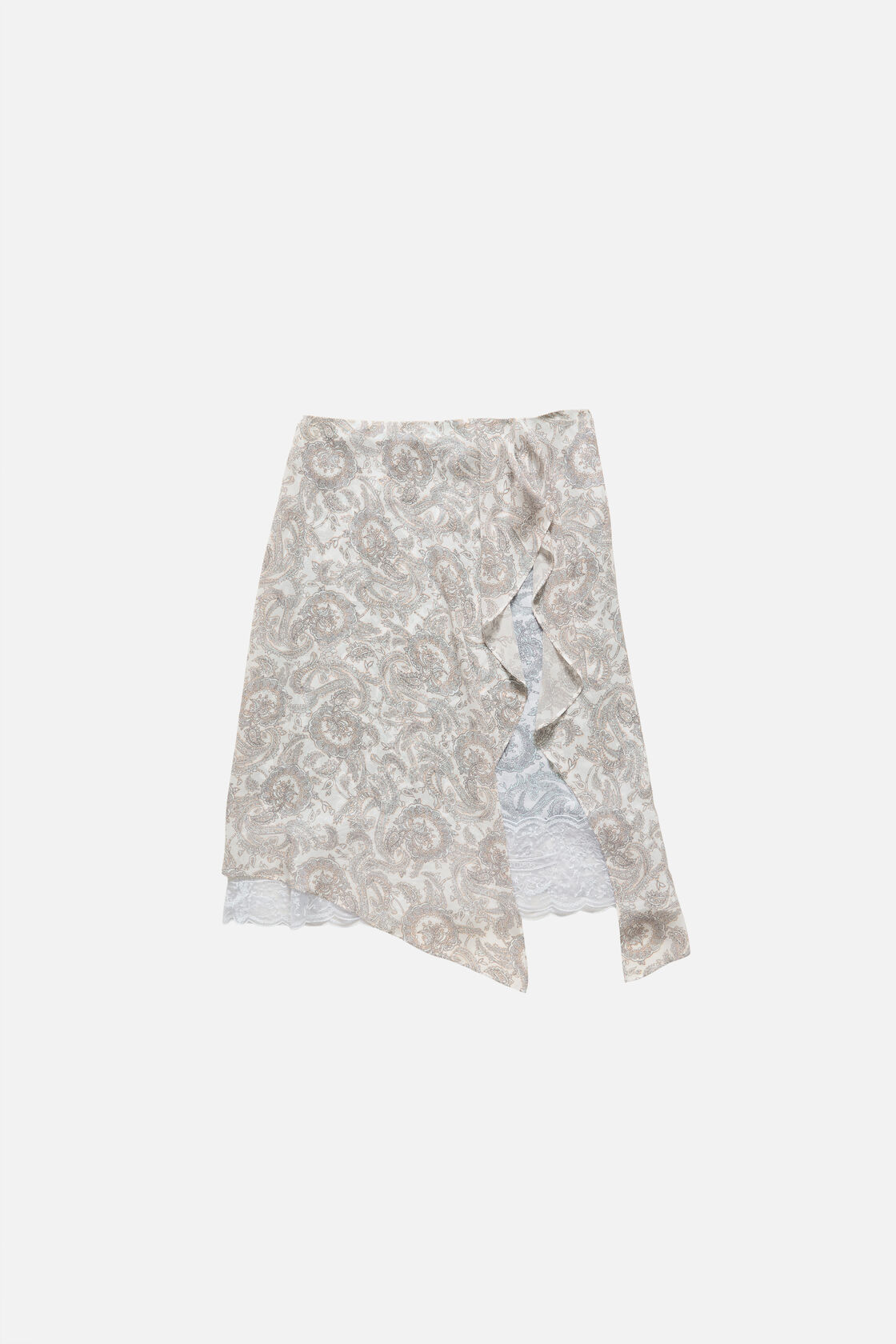 Silk paisley skirt, Light beige, 2000x