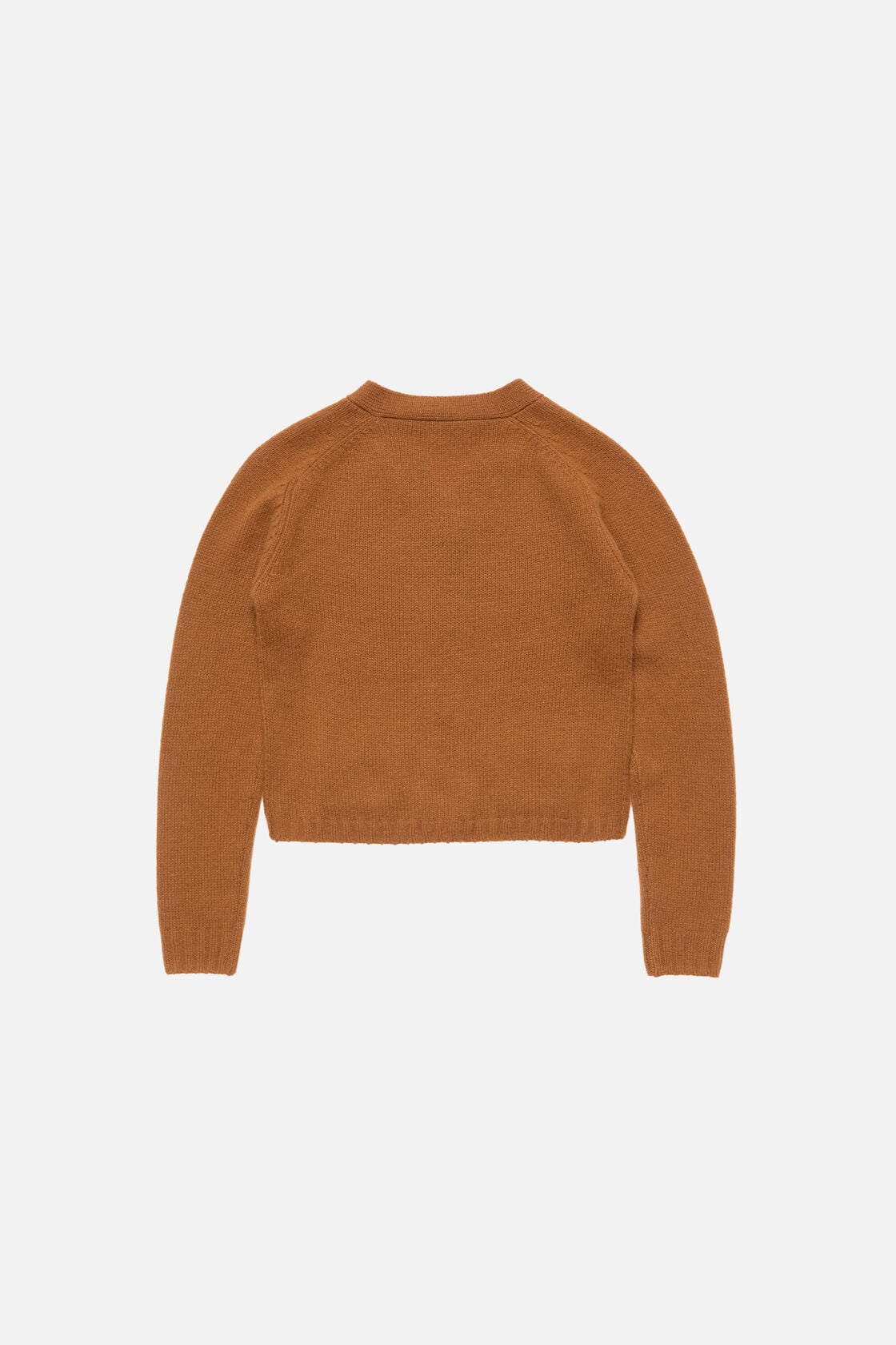Cashmere V-Neck Cardigan, Mid brown, 2000x