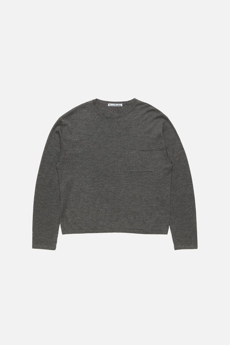 RW-MN-KNIT000010, ダークグレーメランジ
