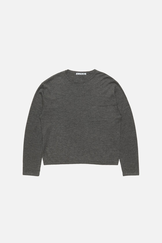 RW-MN-KNIT000010, ダークグレーメランジ