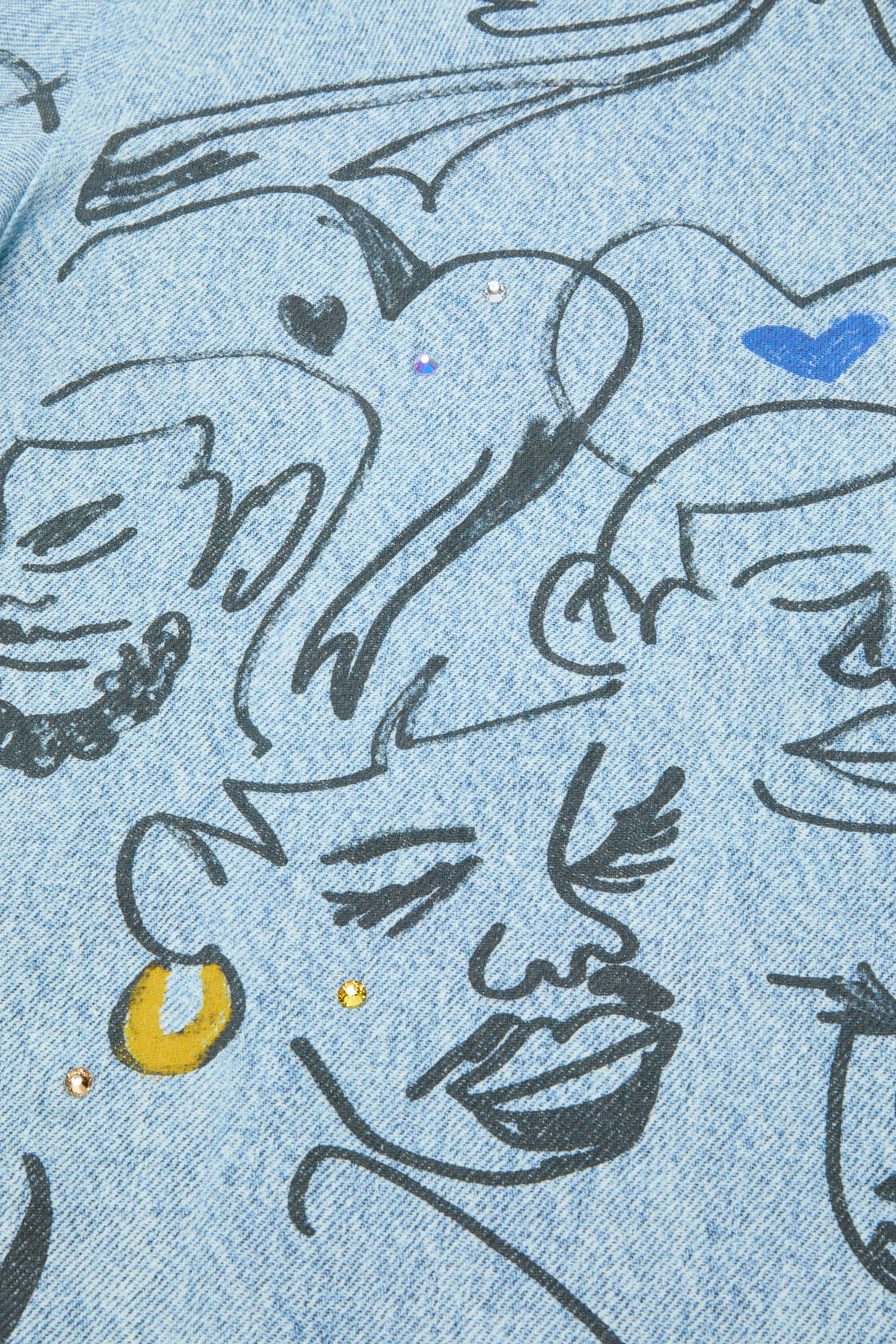 Printed t-shirt - Relaxed fit, Light blue, 2000x