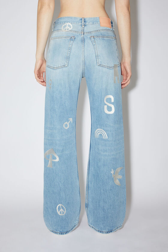 Acne Studios - 限定版刺繍入りルーズフィットジーンズ - 2021 
