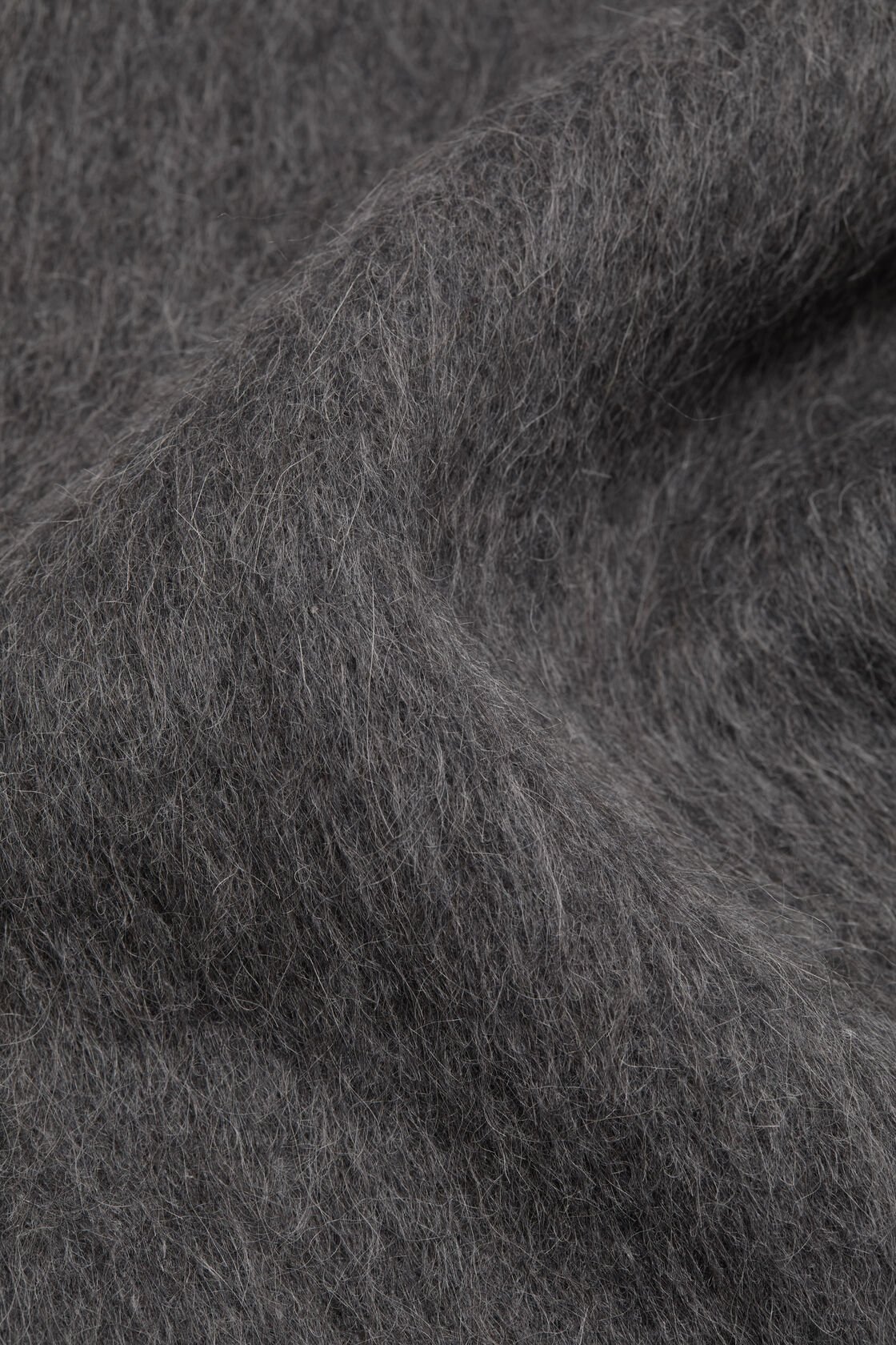 Alpaca wool logo scarf, Grey Melange, 2000x