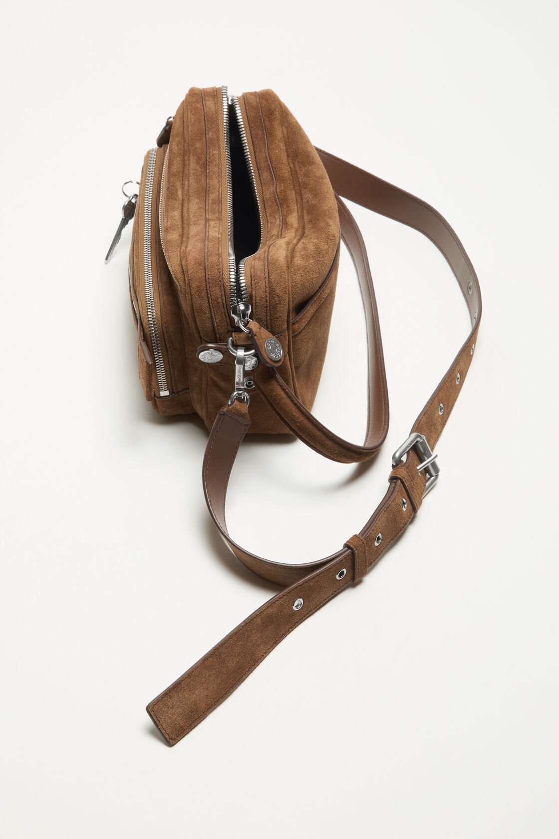 Camero Party Suede Bag, Cognac brown, 2000x