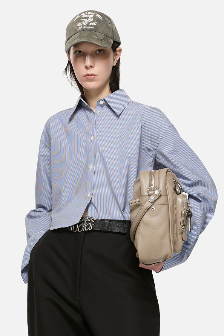 FN-WN-BLOU001060, Sky blue/coffee brown