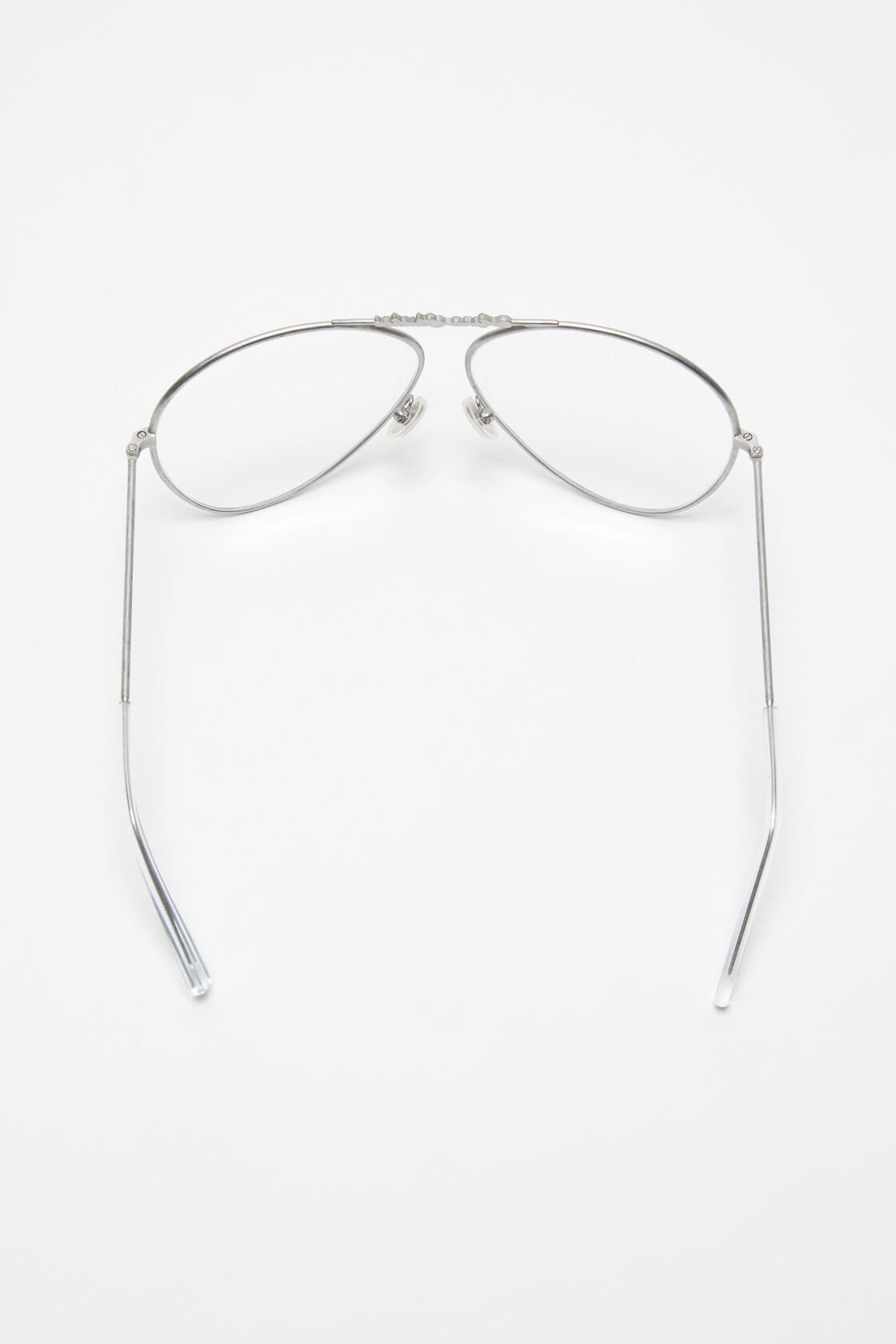 Metal aviator sunglasses, Vintage silver/transparent, 2000x