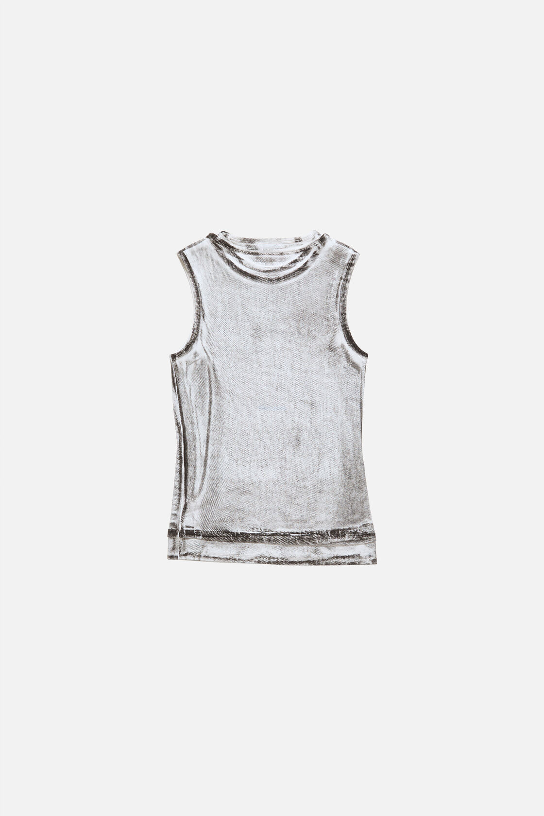 Layered logo tank top, Black/white, 2000x