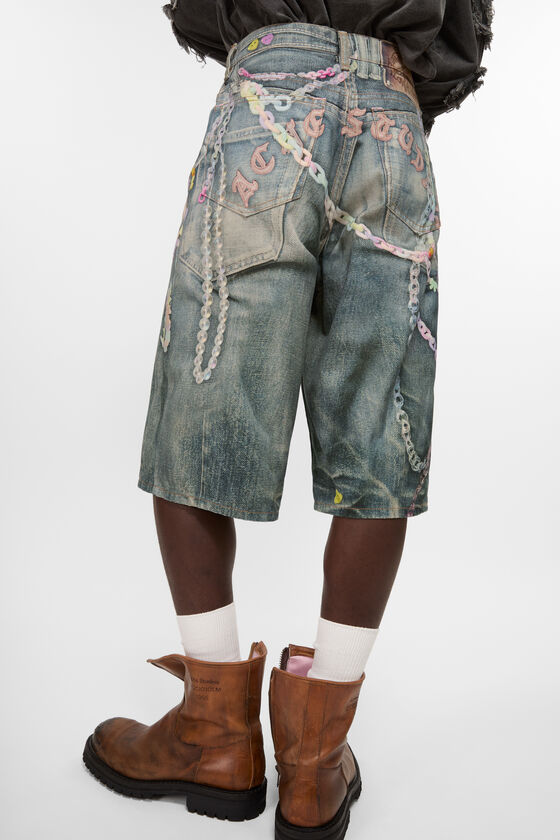 Acne Studios - Denim shorts - loose fit - Mid blue
