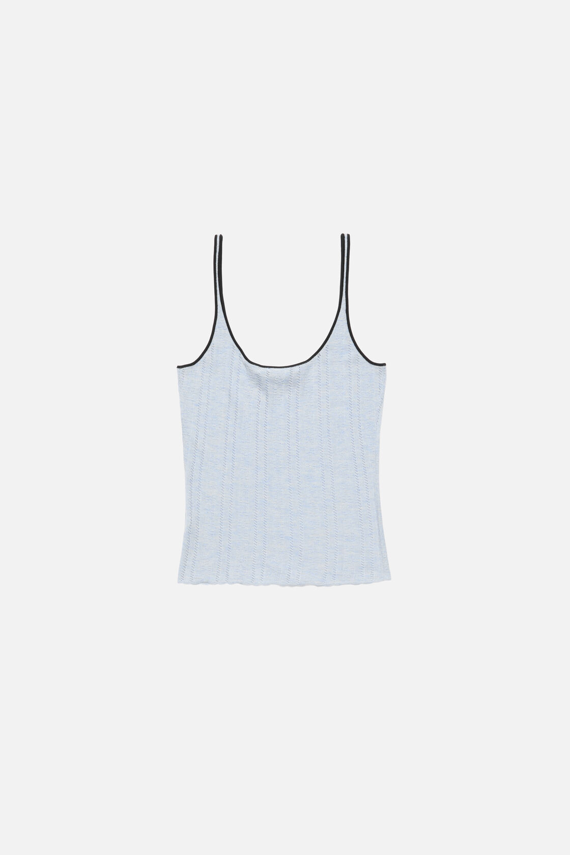 Silk knit tank top, Light blue, 2000x