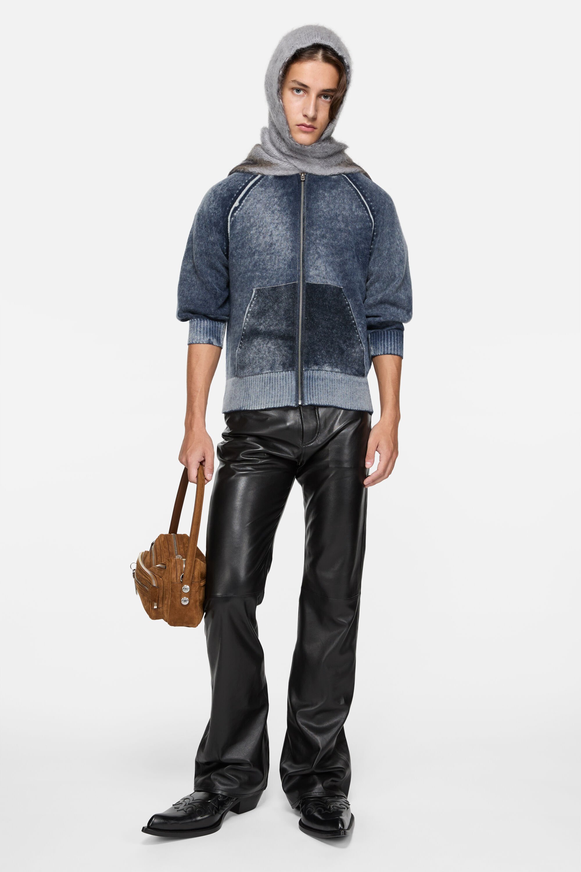 Acne Studios - Hooded zipper sweater - Navy blue