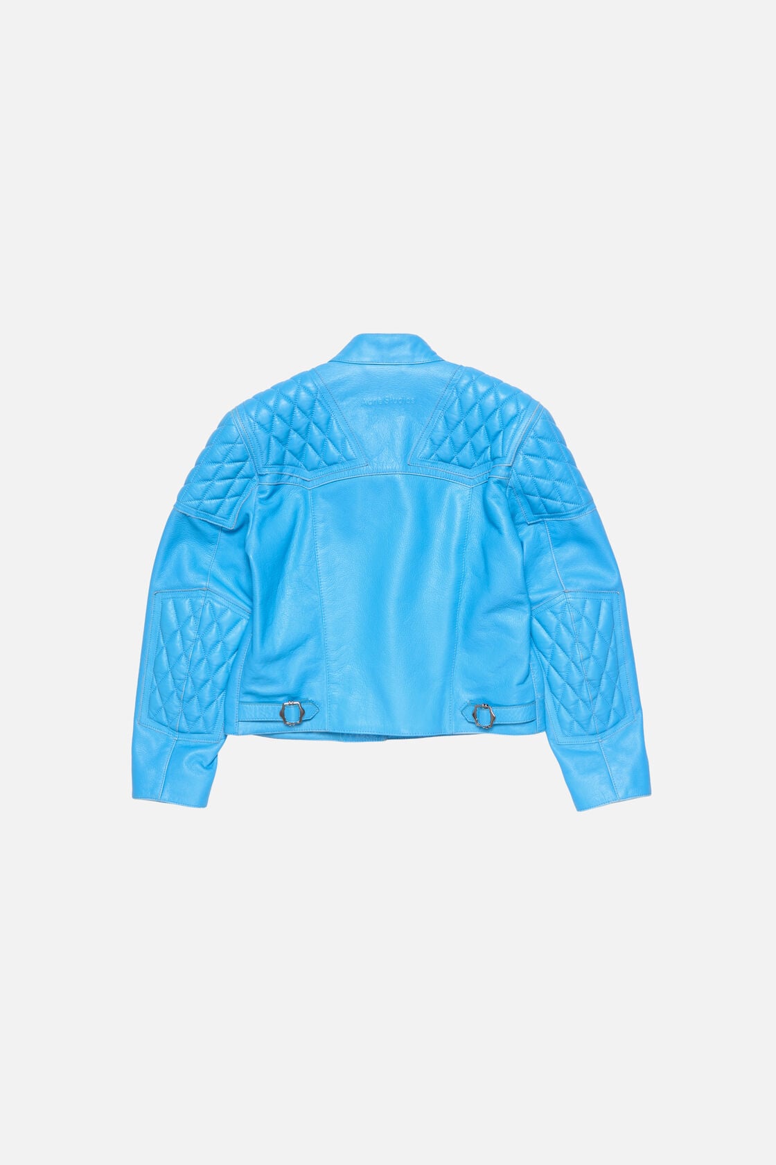 Leather biker jacket, Aqua blue, 2000x