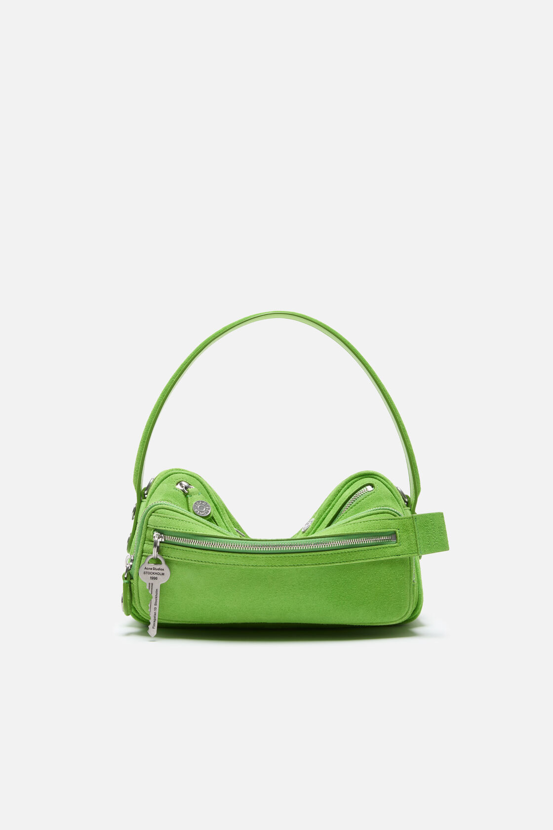 Camero Party Suede Bag, Apple green, 2000x