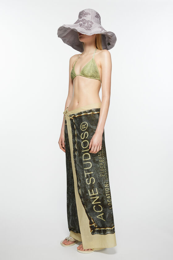 Acne Studios - Printed two-piece swimwear - Sage green