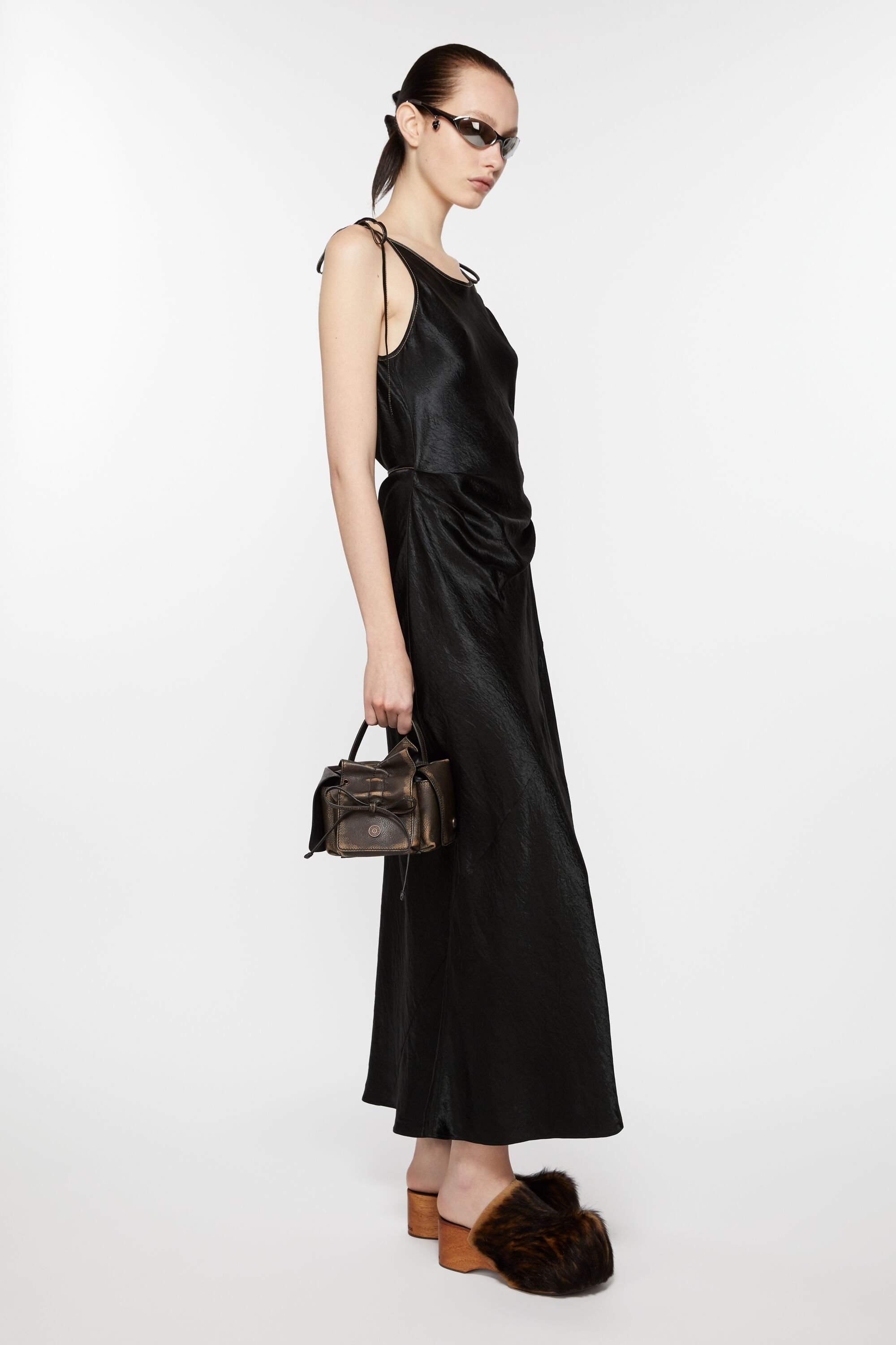 Acne Studios - サテンドレス - ブラック