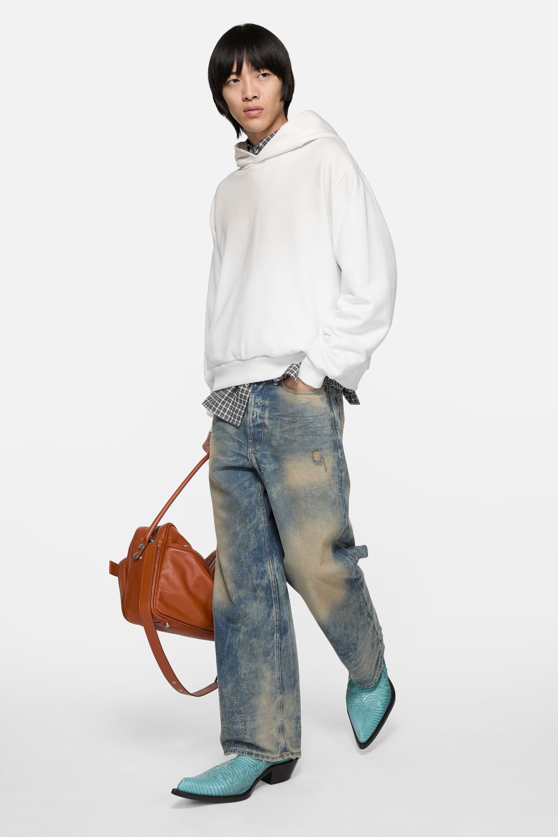 Logo hooded sweater, Dusty white, 2000x