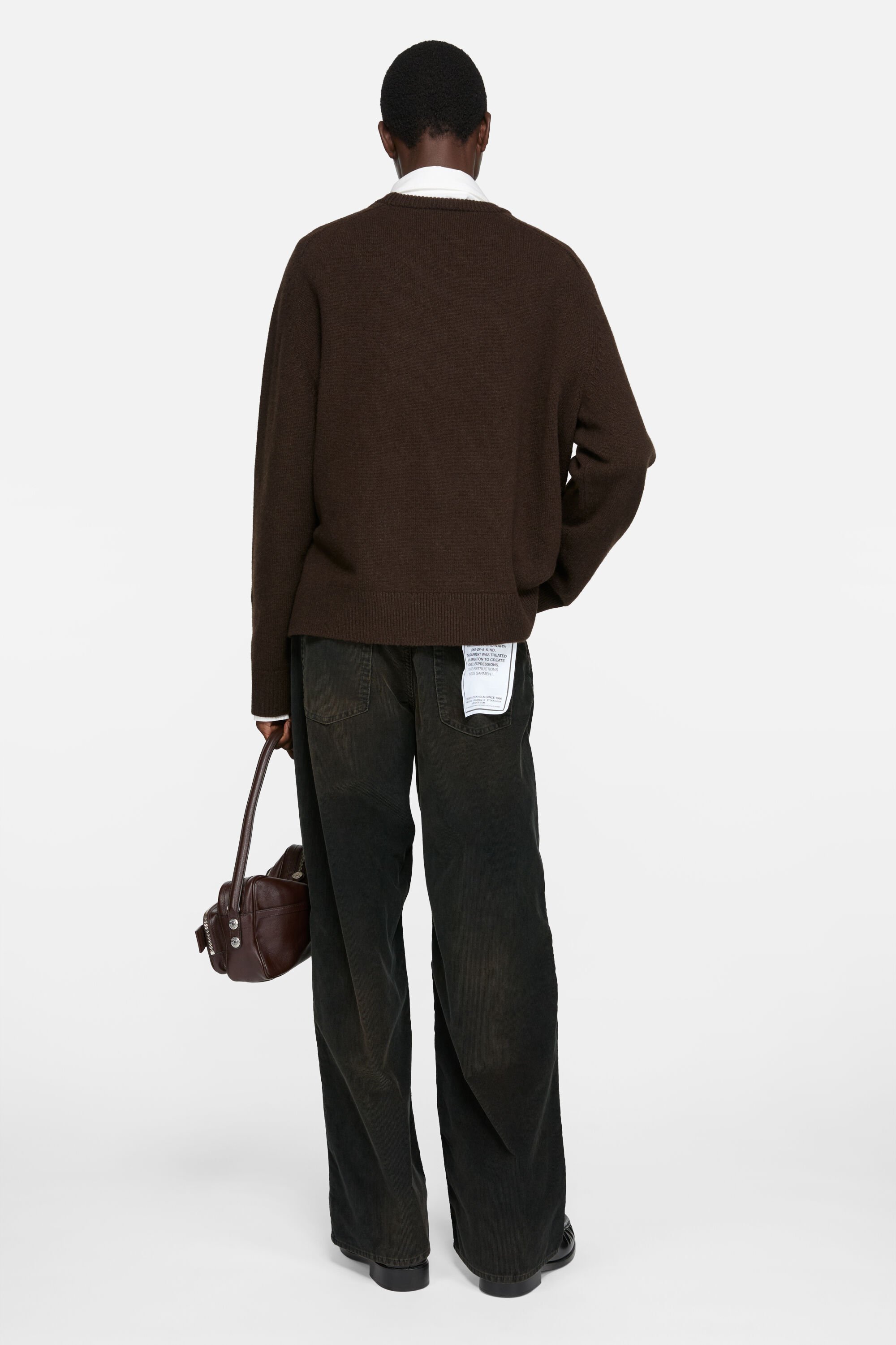 Acne Studios - Vネックウールセーター - ダークブラウン