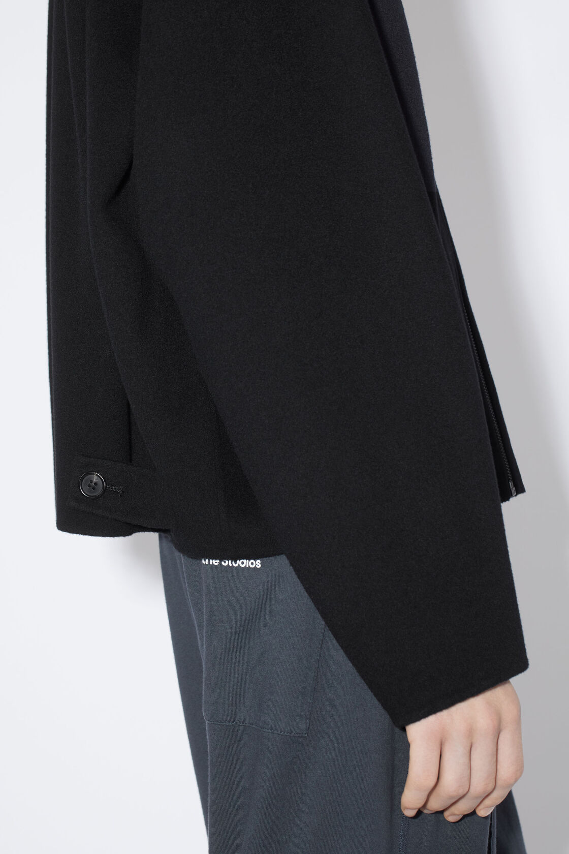 Wool zipper jacket, Black, 2000x